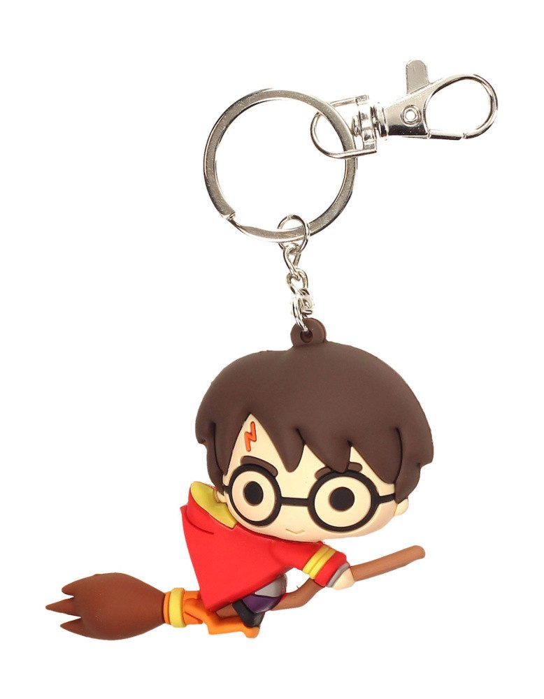 Actionfigur Harry Potter Gummi-Schlüsselanhänger Harry Potter & Broomstick 7 cm