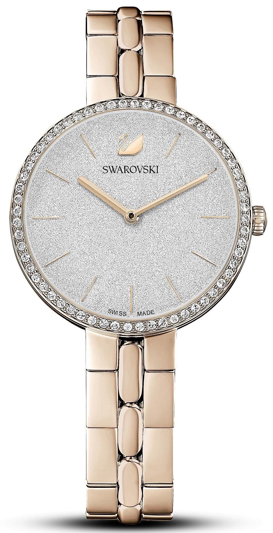 Swarovski Schweizer Uhr Glitzerlack Zifferblatt 5517794, champagner mit COSMOPOLITAN