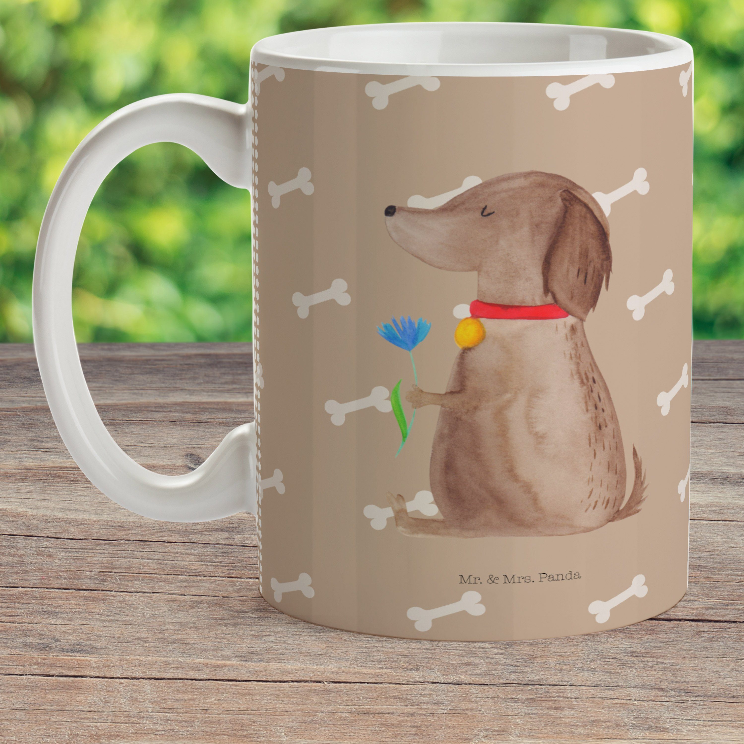 & Kunst, Blume Mr. Hundeglück Kunststoff Panda Haustier, Hund Tasse, - Kinderbecher Hundemama, Mrs. Geschenk, -