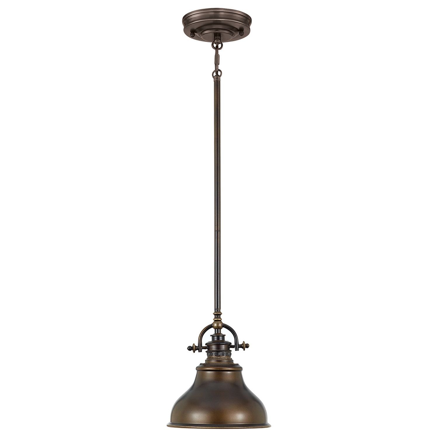 Licht-Erlebnisse Pendelleuchte RURAL, ohne Leuchtmittel, Hängeleuchte Bronze E27 Metall Industrie Design Hängelampe