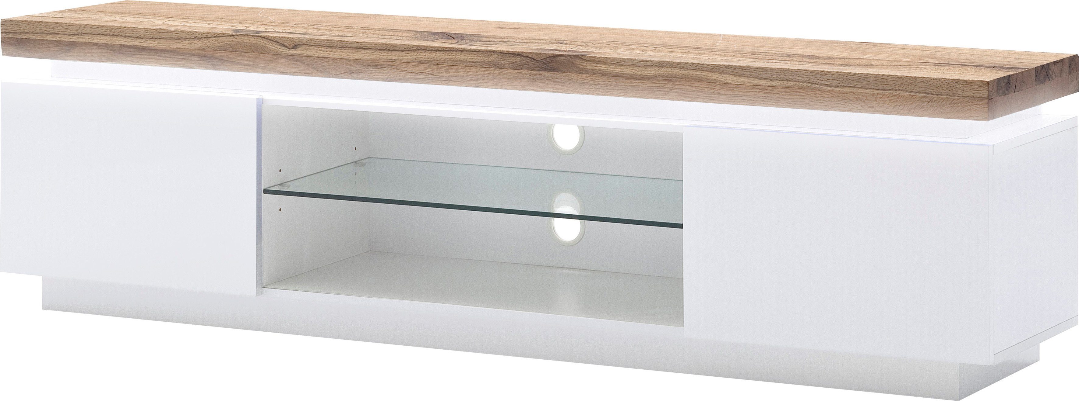 MCA furniture Lowboard Romina, mit LED Beleuchtung weiß dimmbar, inkl. Fernbedienung