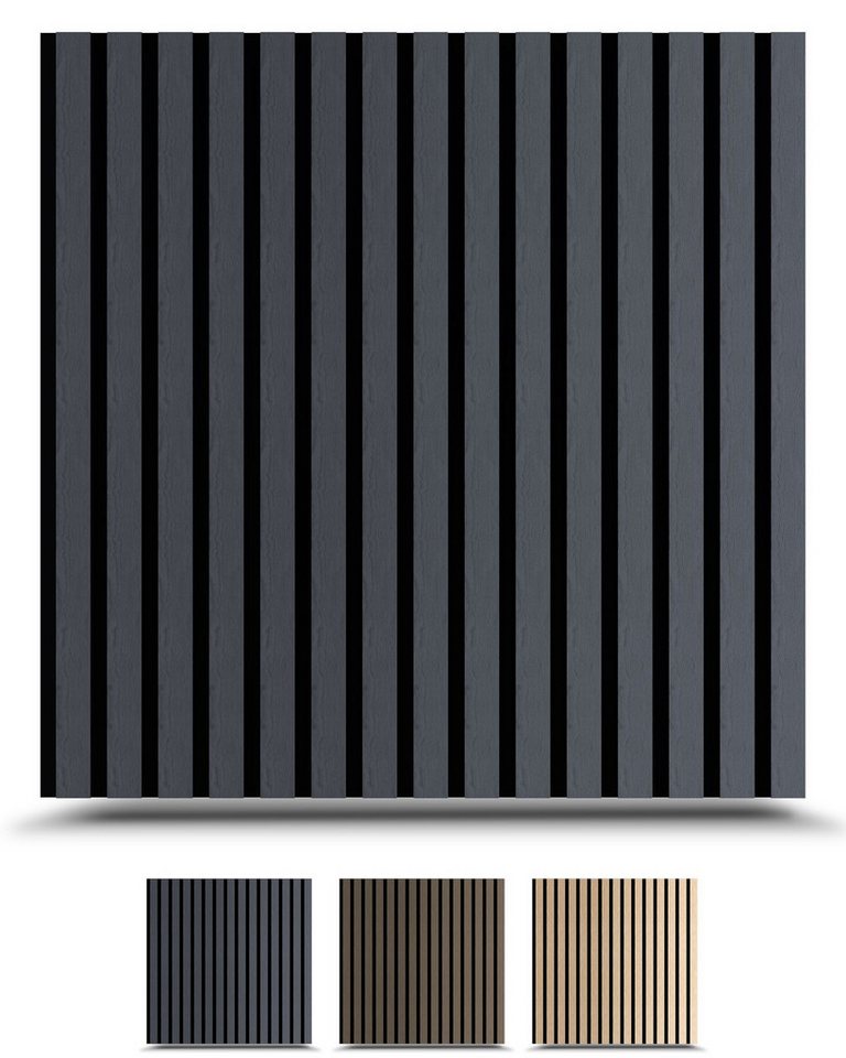 Thumbnail - Dalsys Wandpaneel Akustikpaneele, BxL: 60x60 cm, (DIY Wandgestaltung, Lamellenwand mit Geräuschedämmung, 4-tlg) Wandverk...