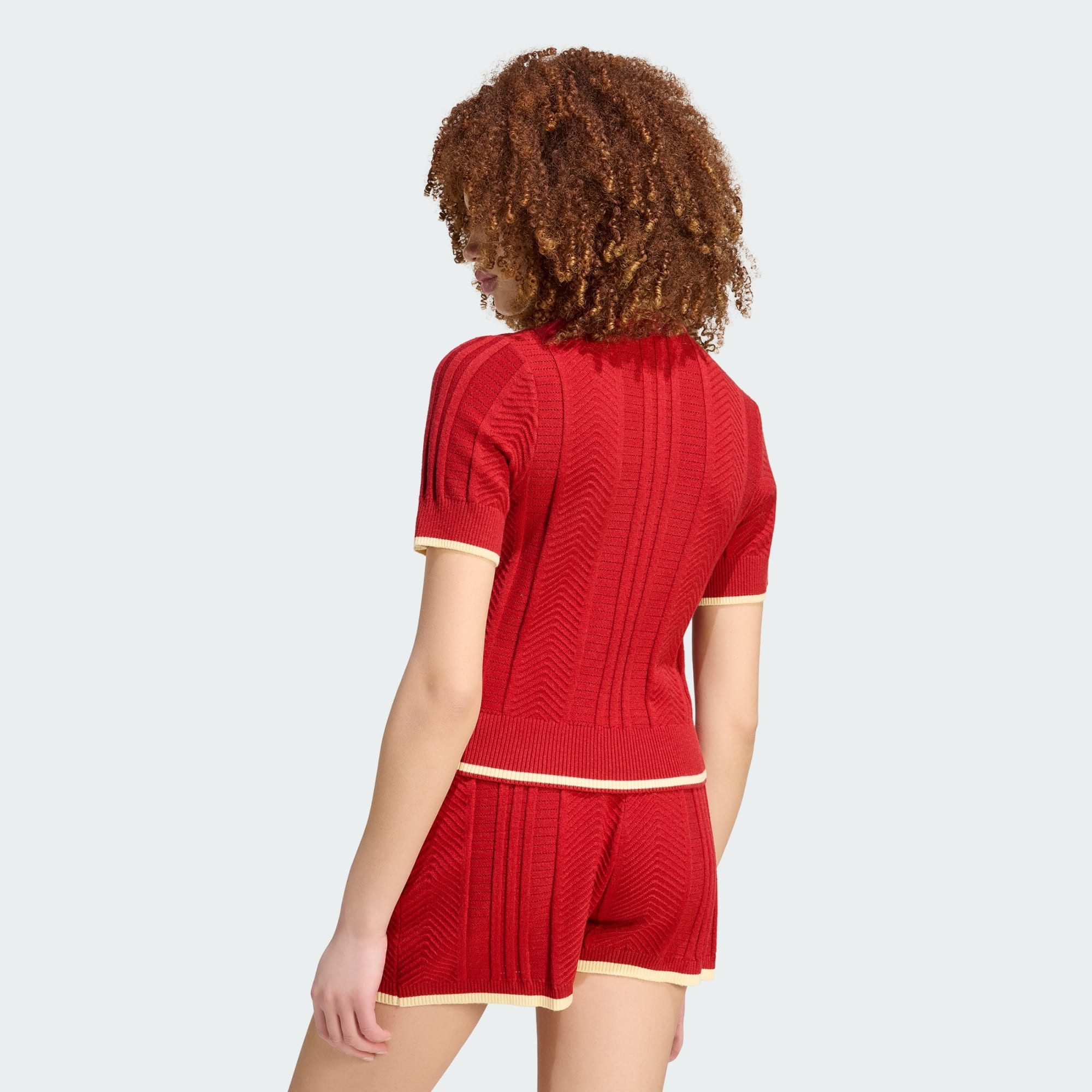 adidas Originals Poloshirt CALI POLOSHIRT, ZOPFMUSTER (1-tlg)