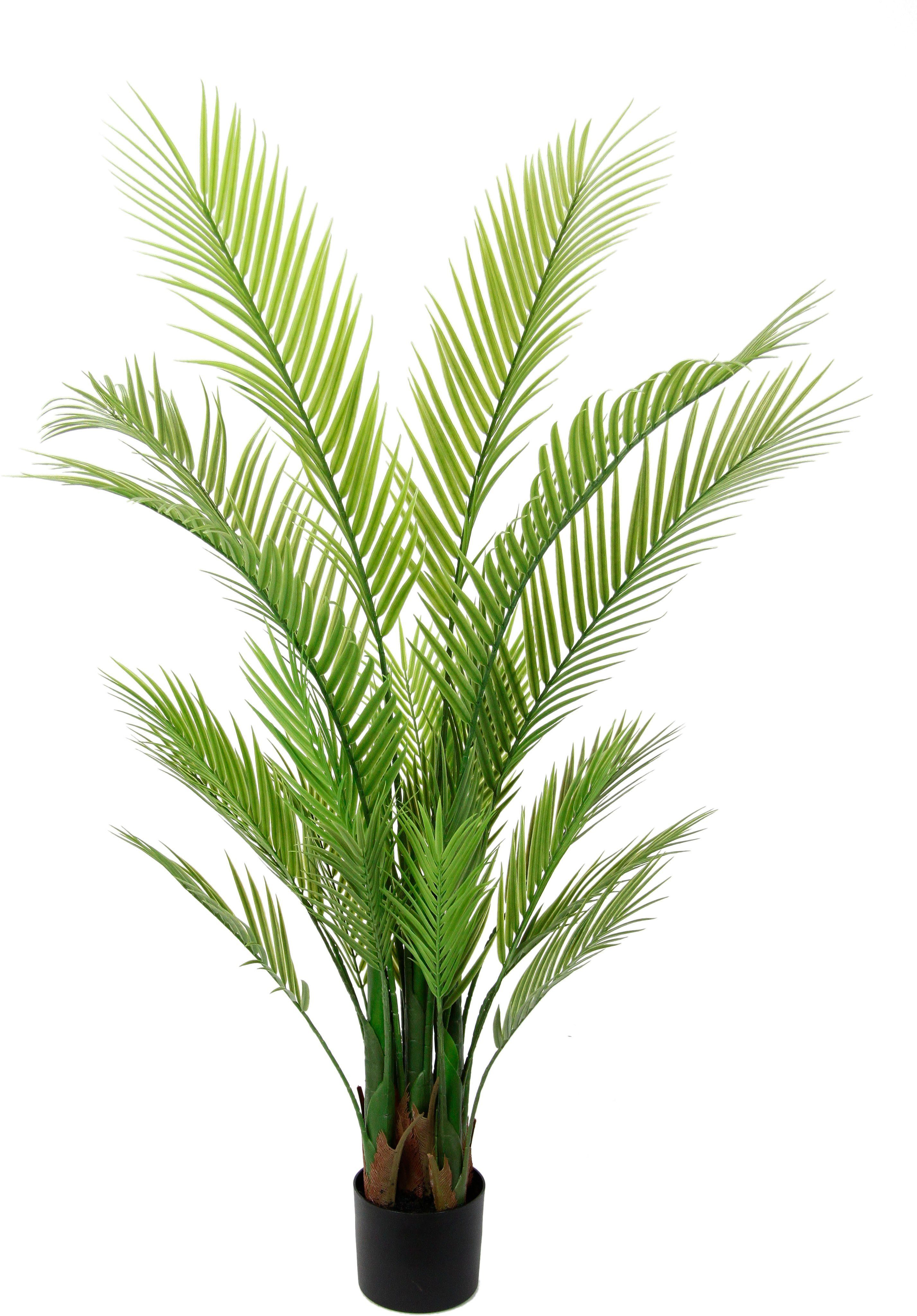 Kunstbaum Areca Palme im Topf künstlich Kunstpalme Kunstpflanze Goldfruchtpalme