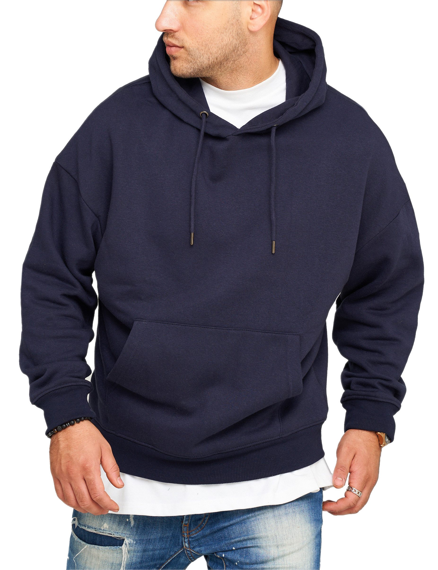 behype Hoodie BHPASTO Herren Basic Oversized Hoodie Kapuzenpullover Sweater Sweatshirt