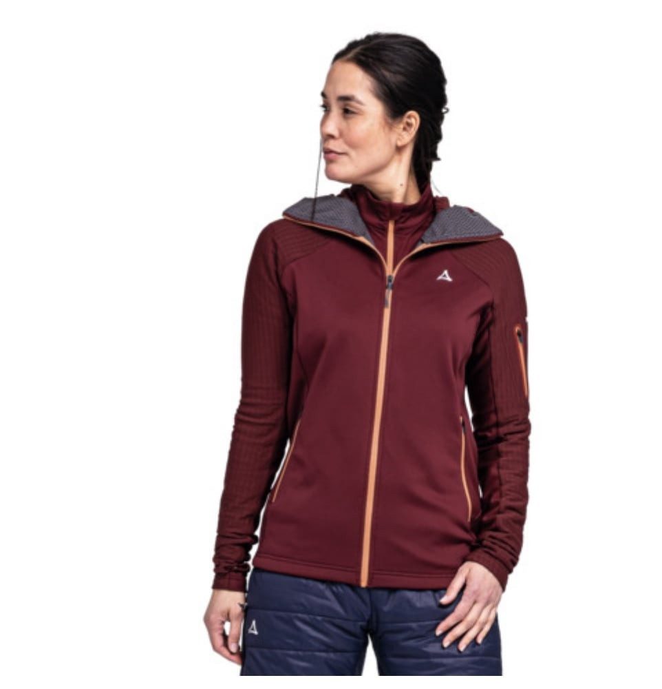 Fleecejacke Rotbach Hoody (Kapuze, 2-Wege-Stretch, schnelltrocknend, atmungsaktiv)