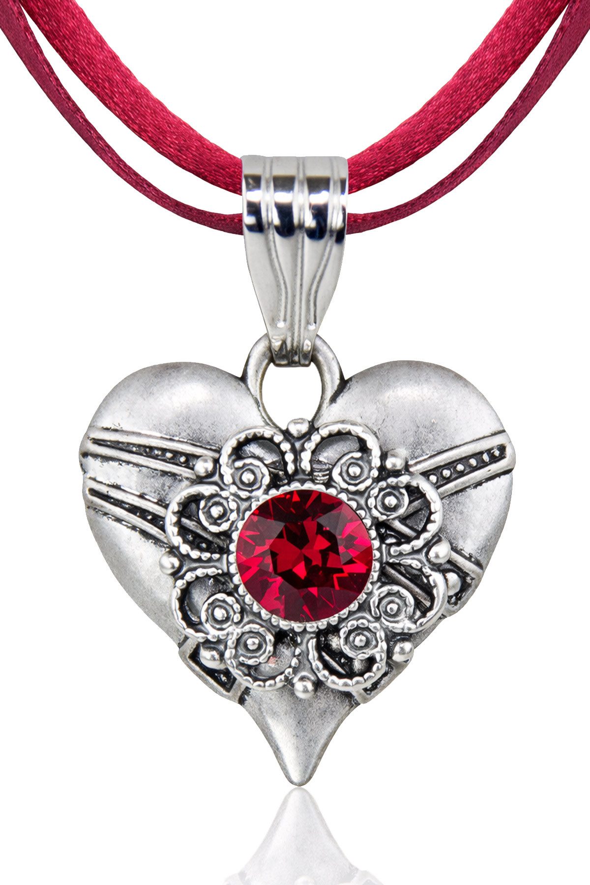 LUISIA® Kette mit Anhänger LUISIA® Halskette "Paula" mit Kristallen von Swarovski® (inkl. Schmuckbox)