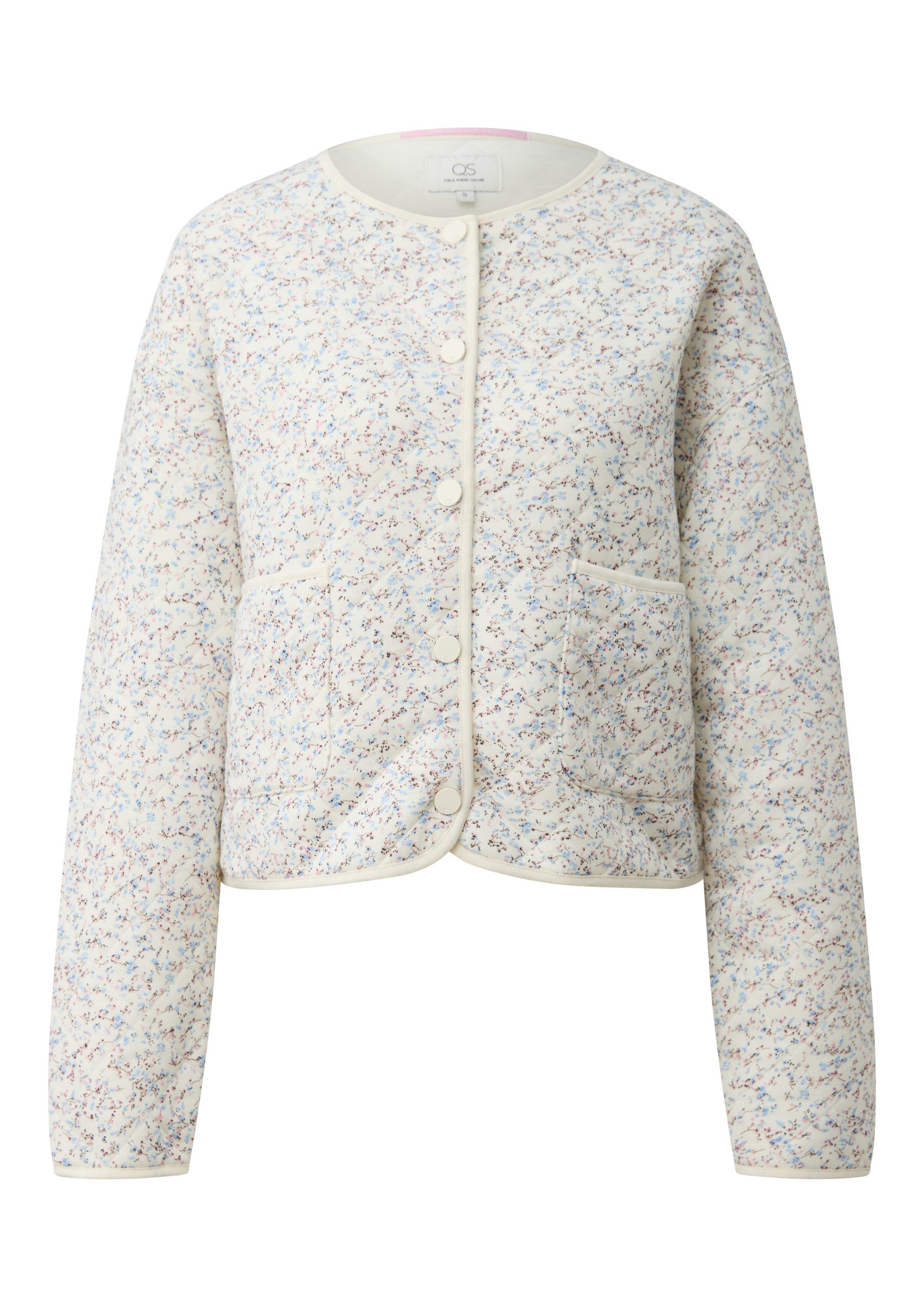 QS Funktionsjacke Sweatshirt Gesteppte Jerseyjacke