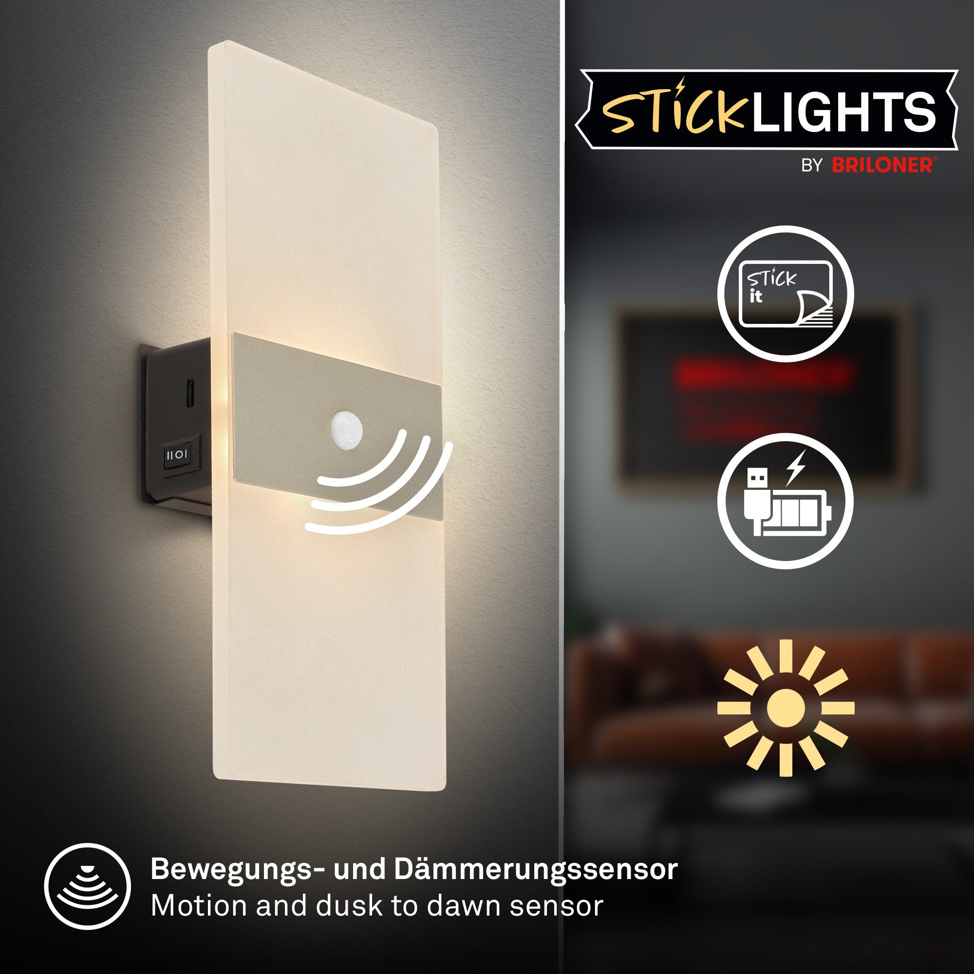 Briloner Leuchten LED Wandleuchte LED, LED fest integriert