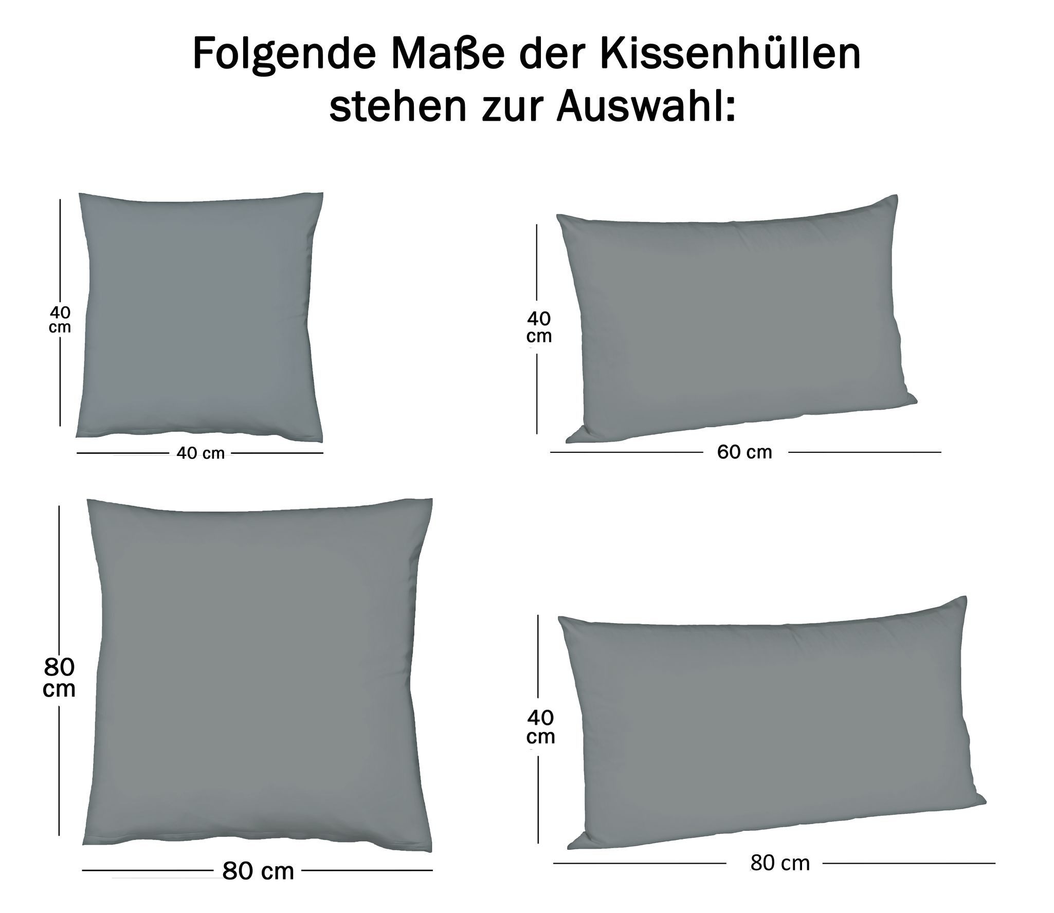 JACK Kissenbezüge 2er Set Kissenhülle Renforcé, (2 Stück), 40x40cm, 40x60cm, 40x80cm od. 80x80cm, viele Farben – Bild 4 von 5