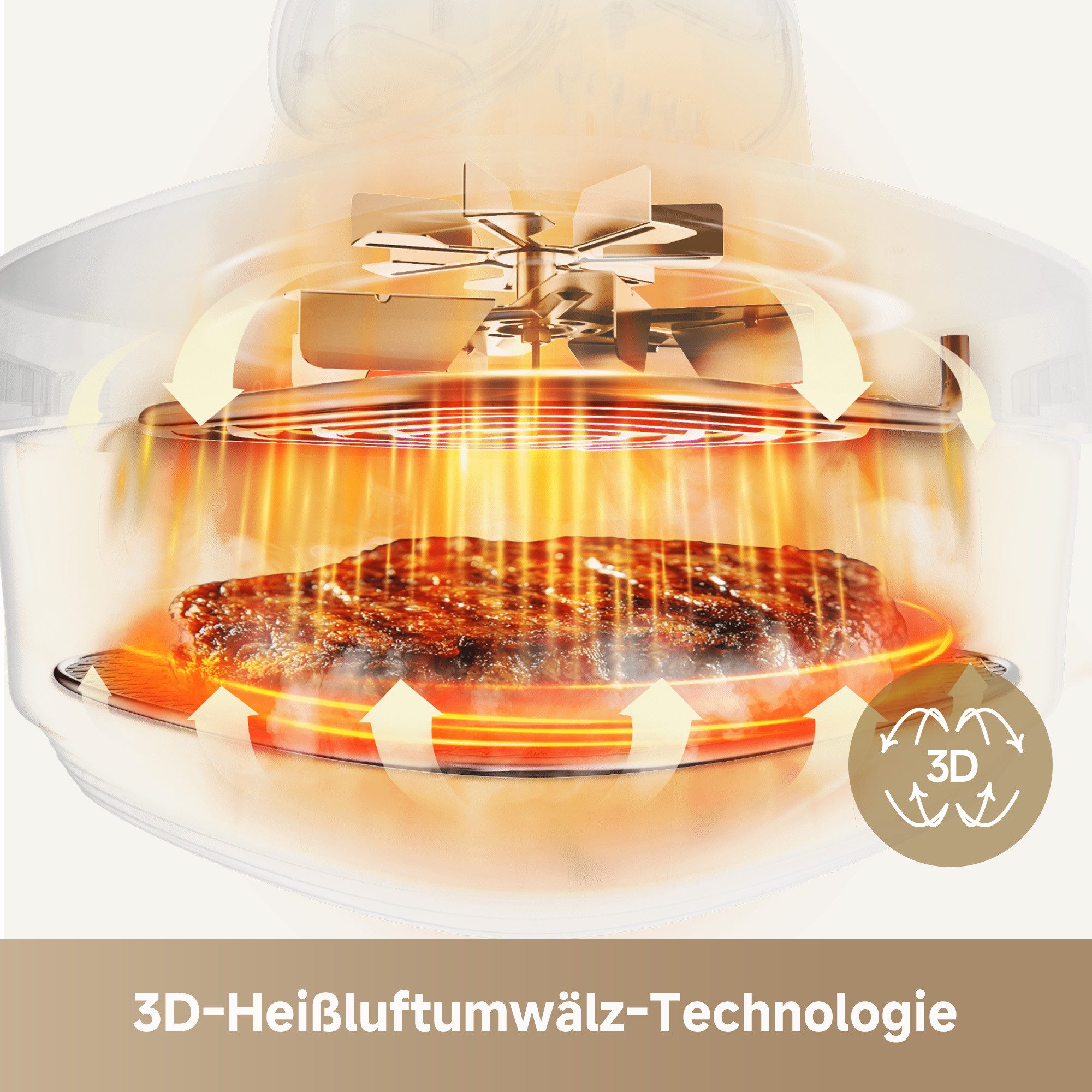 Dreame Heißluftfritteuse Tasti PT60, 1500 W, 2 Glasbehälter, 1500 Watt, Fritierplatte