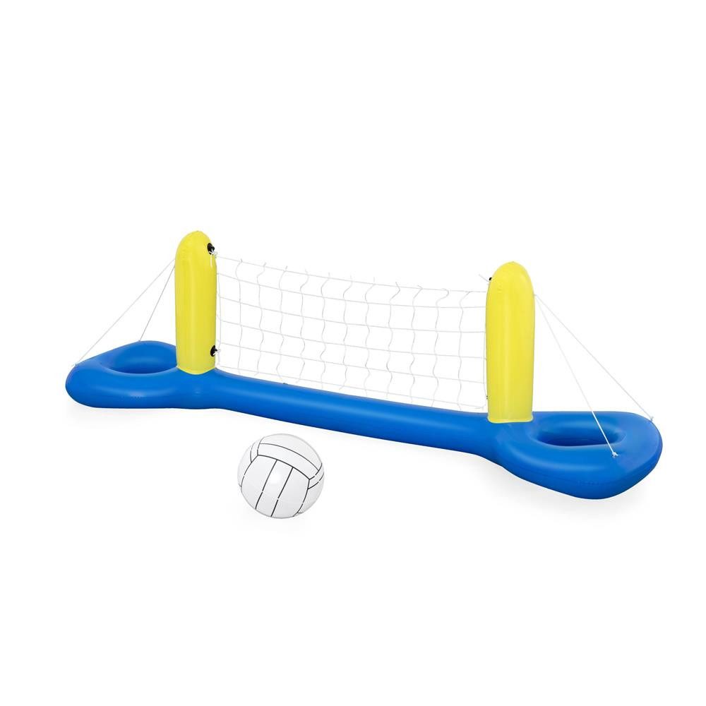 Bestway Badespielzeug Schwimmendes Volleyball-Set, 244x59x76 cm, mit aufblasbarem Volleyball