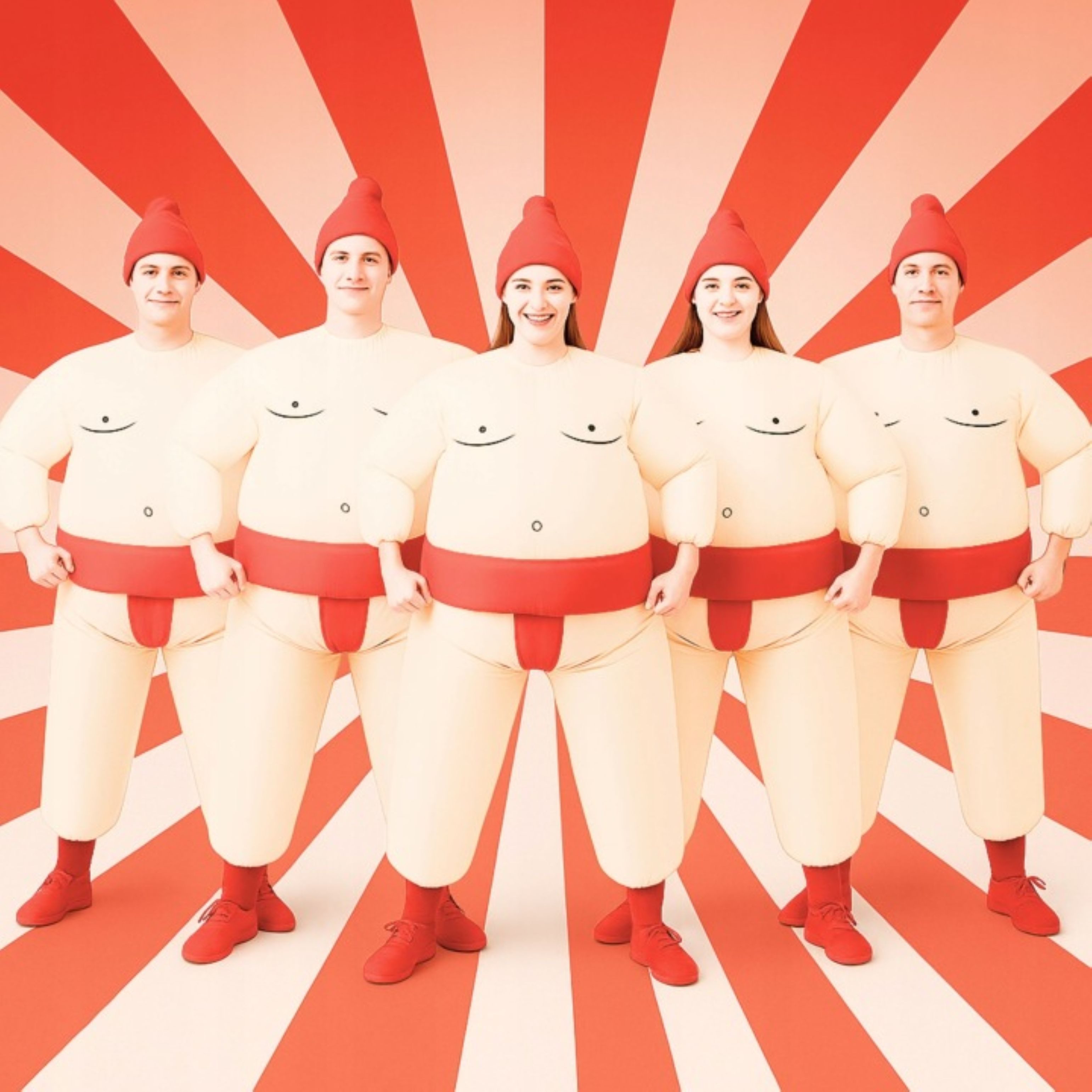 Hopki Kostüm Aufblasbares Sumo Kostüm Unisex Selbstaufblasend Halloween Party