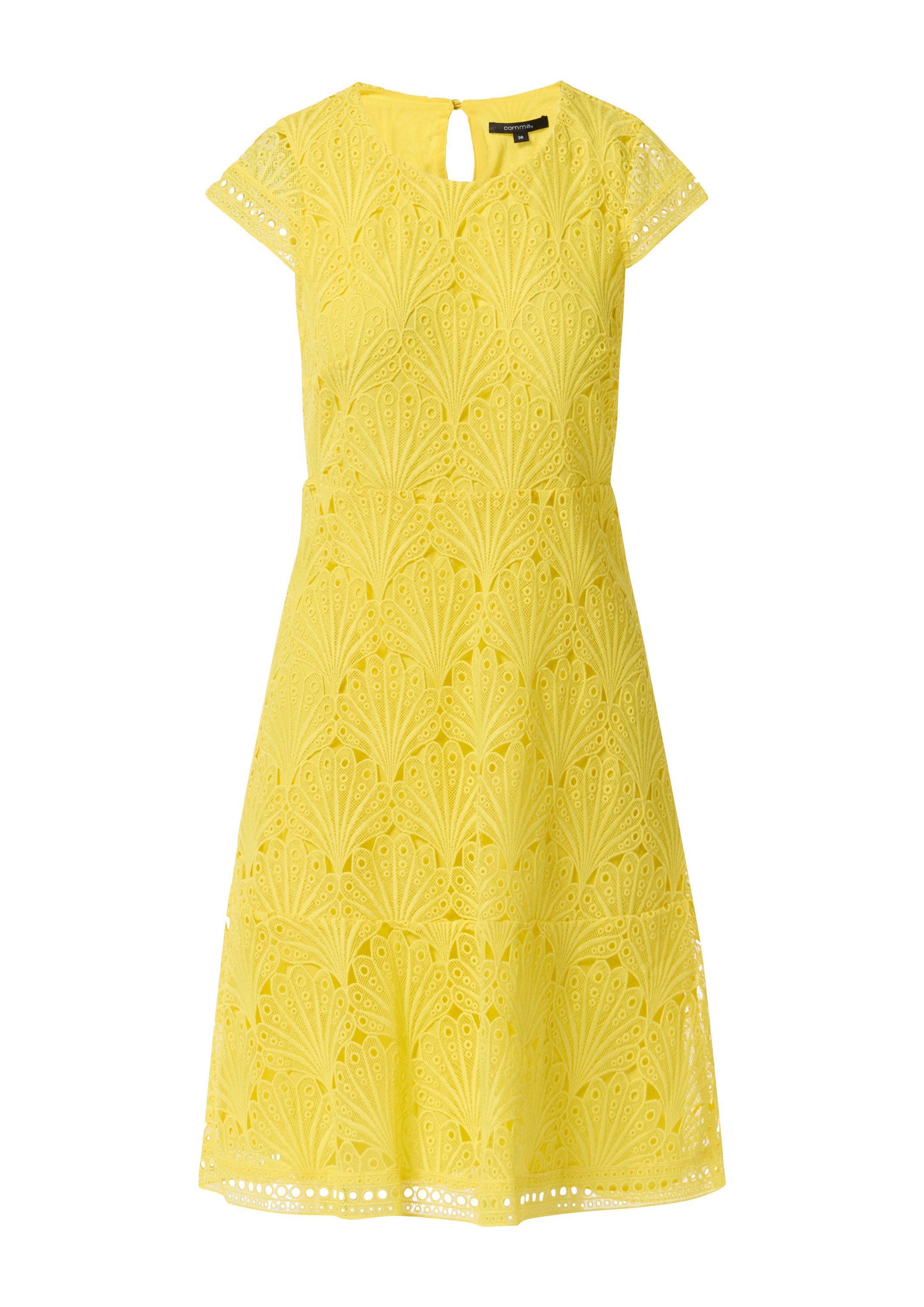 comma Minikleid Kleid Kleid aus Spitze mit Rundhalsausschnitt günstig online kaufen