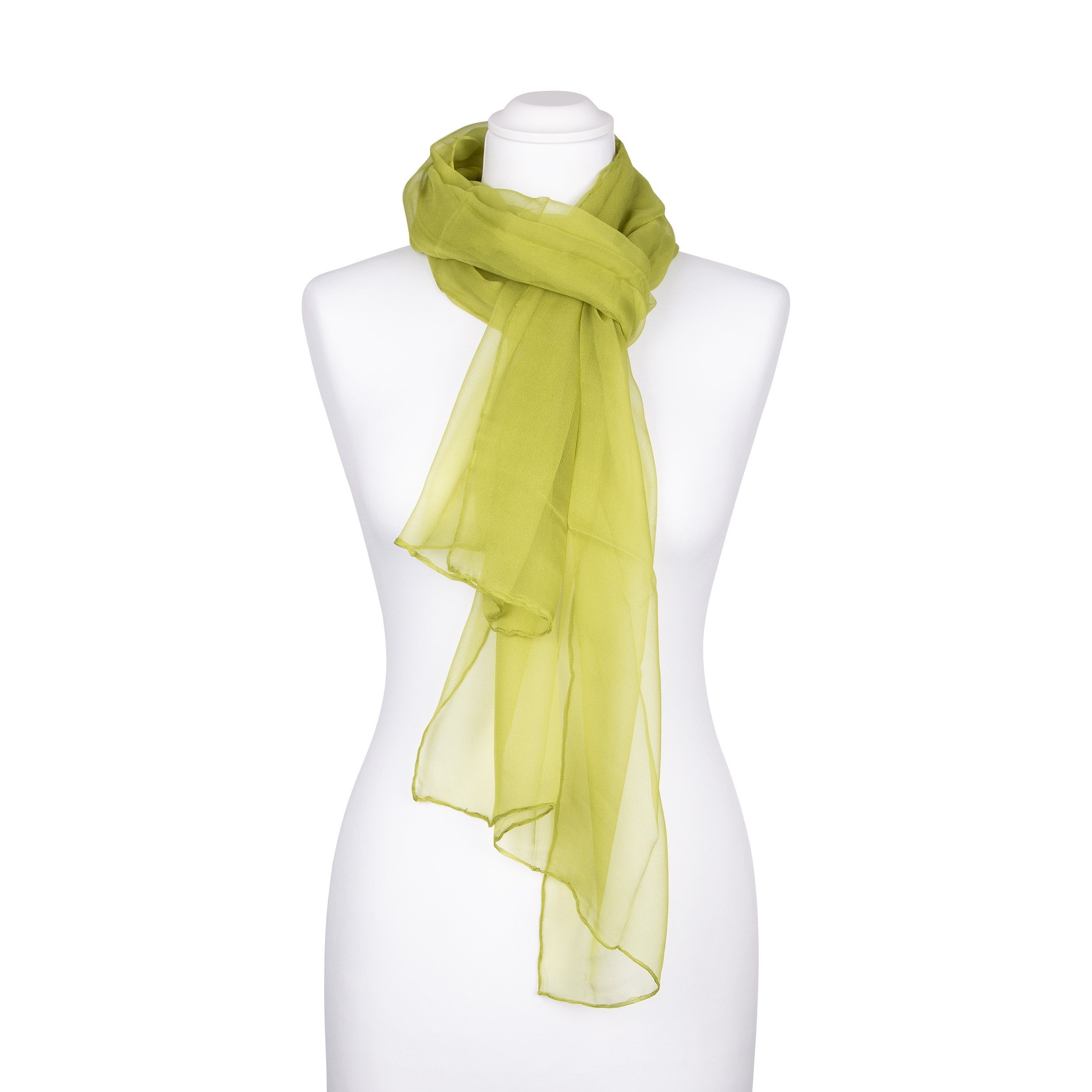 Seidenschal Seidenschal Halstuch Schal Chiffon Limone
