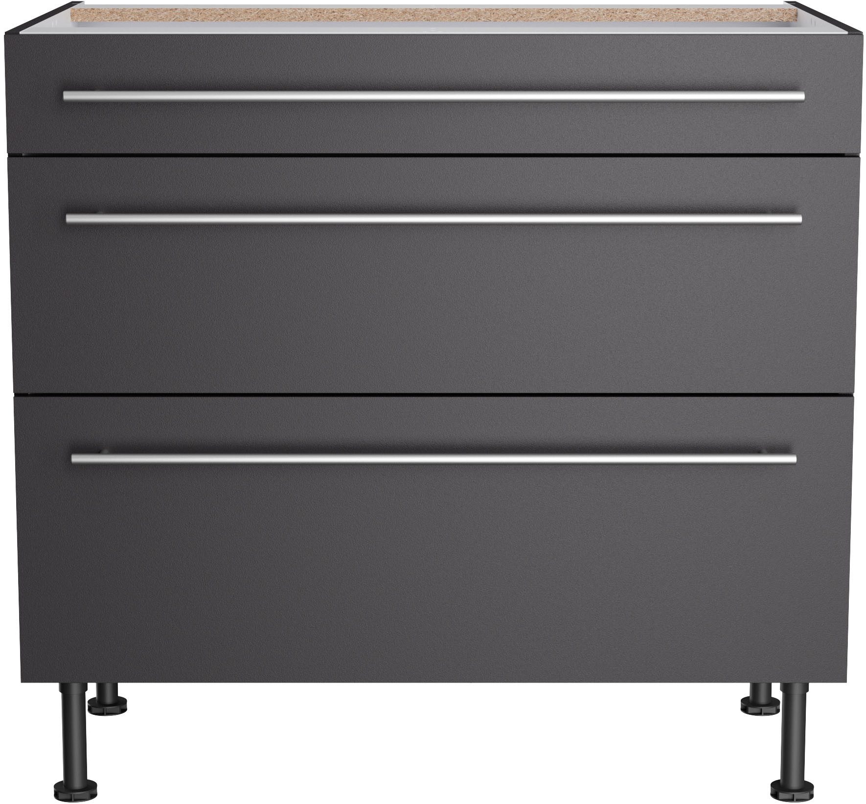KOCHSTATION Unterschrank KS-Bern2 Breite 90 cm, 1 Schubkasten, 2 Auszüge – Bild 2 von 5