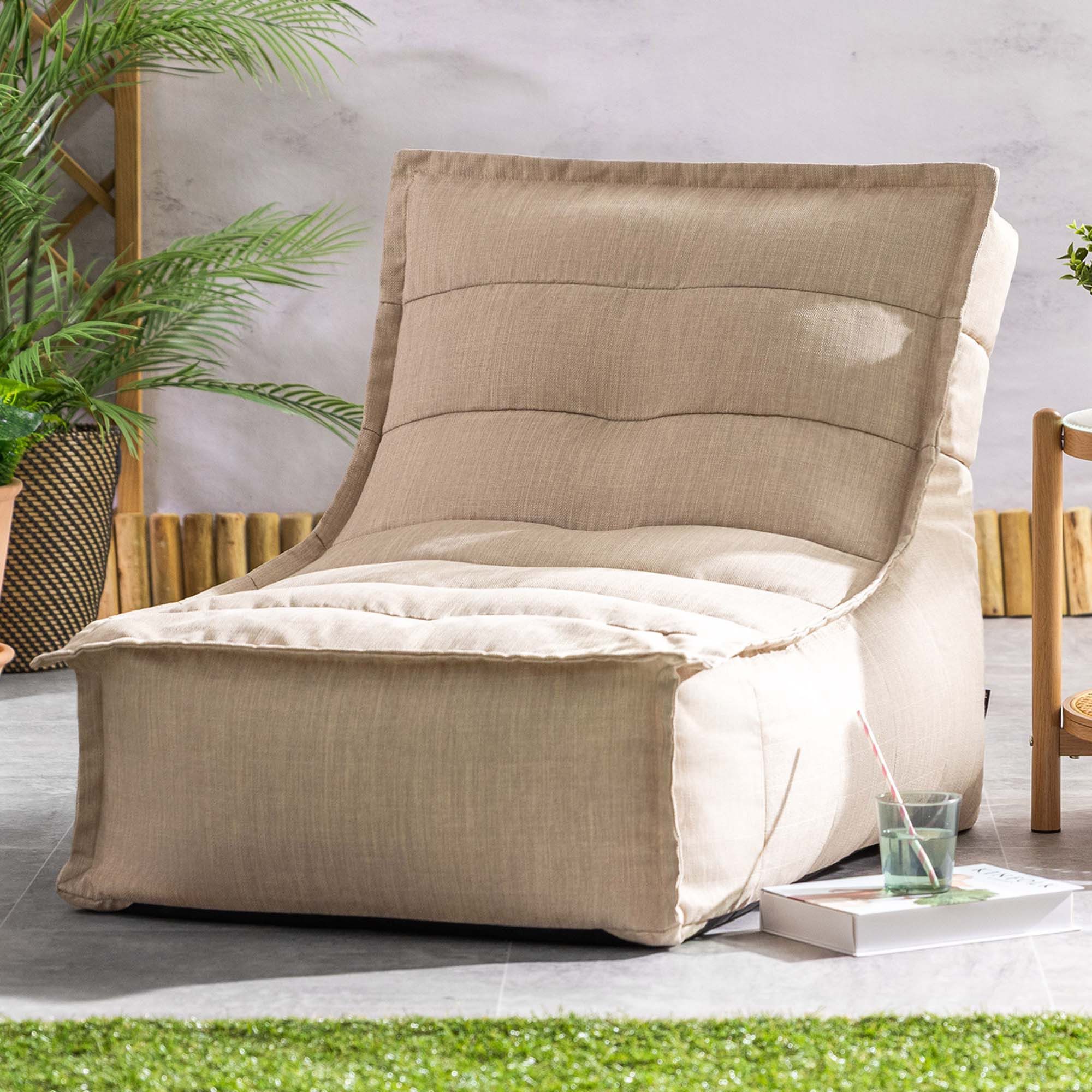 icon Sitzsack Outdoor Liege „Dolce", 75x75x96cm, Made in Germany, UV-beständig, wetterfest