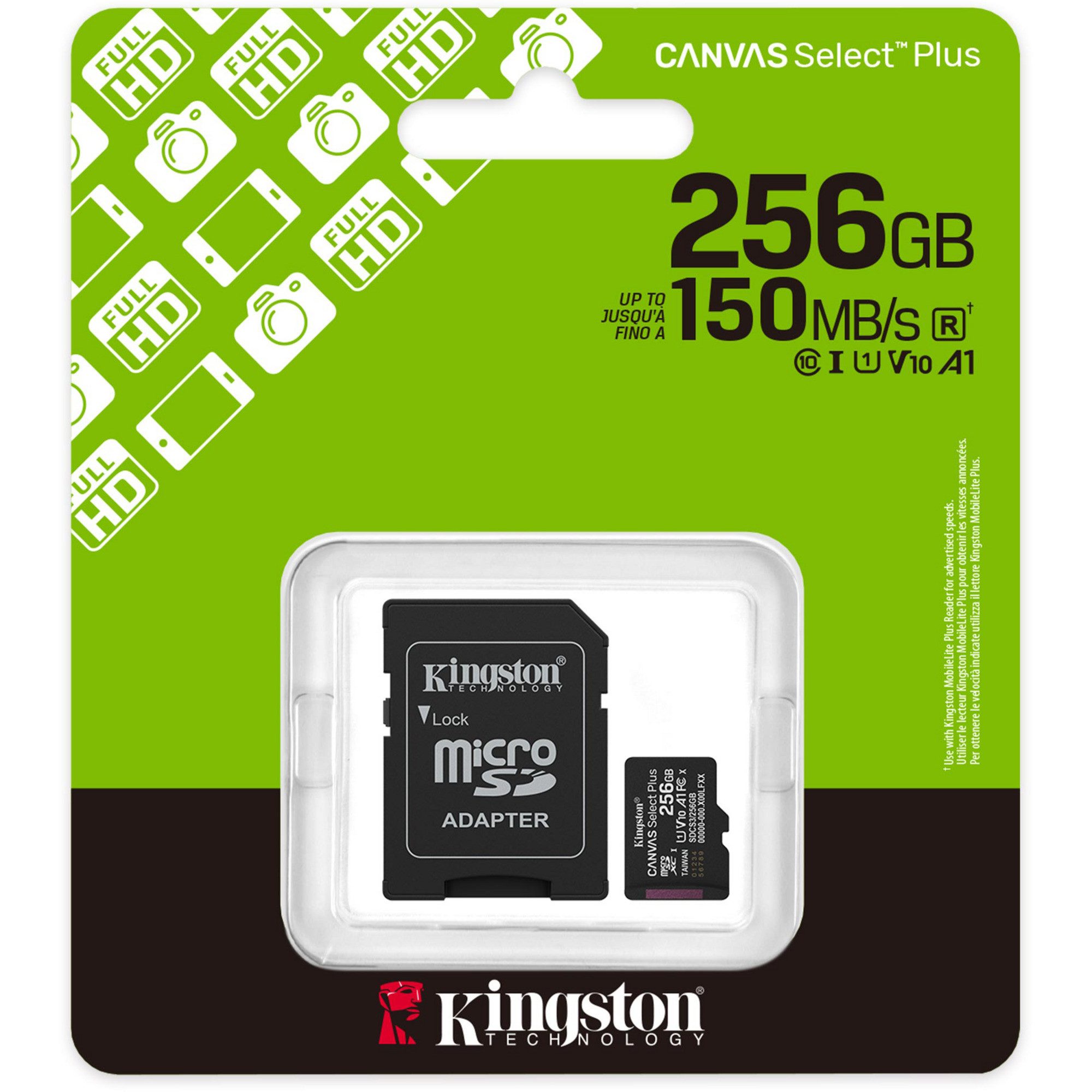 Kingston Kingston Canvas Select Plus 256 GB MicroSDXC, externer Speicher (256 GB GB)