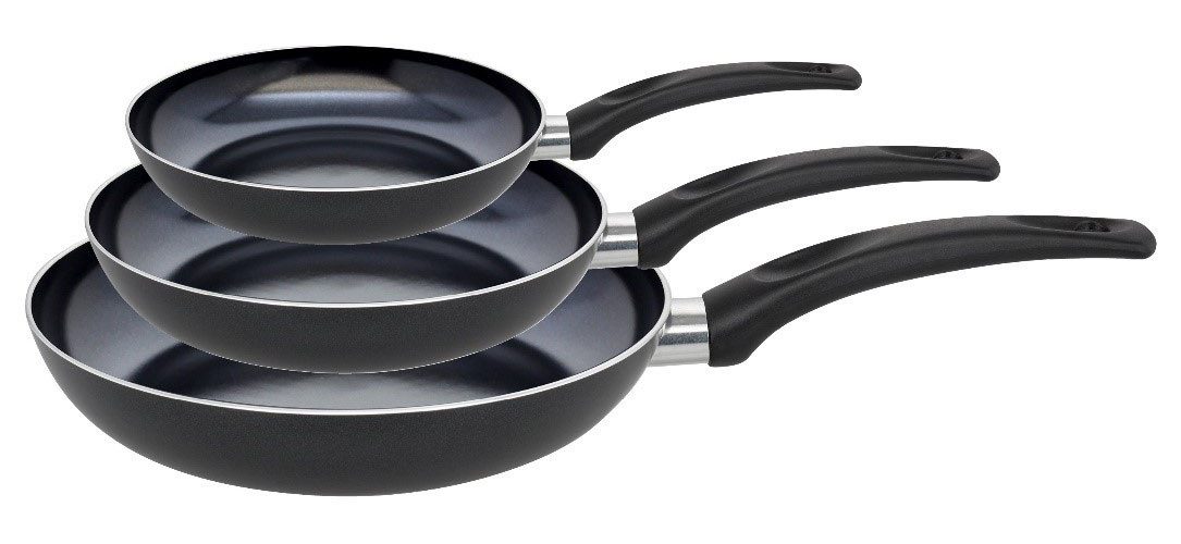 Elo Basic Pfannen-Set Prima Cucina 3 teilig, Aluminium (Set, 3-tlg., je 1 Pfanne Ø 20/24/28 cm), Induktion