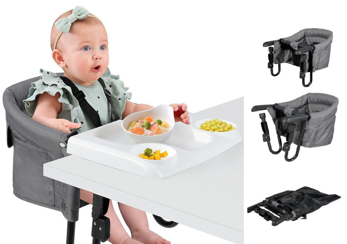 OUNUO Kinderstuhl Table Seat Klappbare Sitzerhöhung, günstig online kaufen