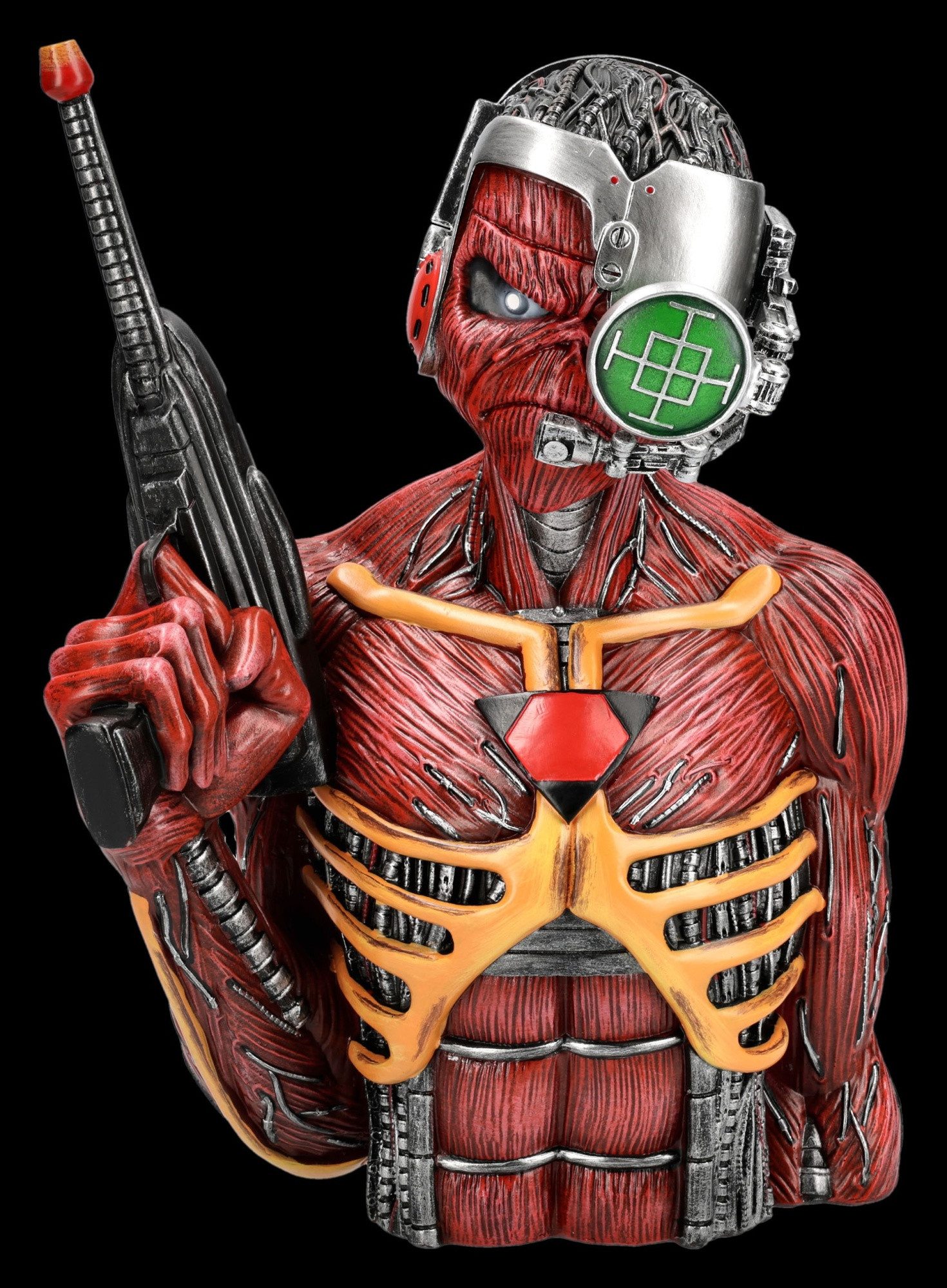 Figuren Shop GmbH Dekofigur Iron Maiden Eddie Büste – Somewhere in Time Figur 29 cm Dekobüste