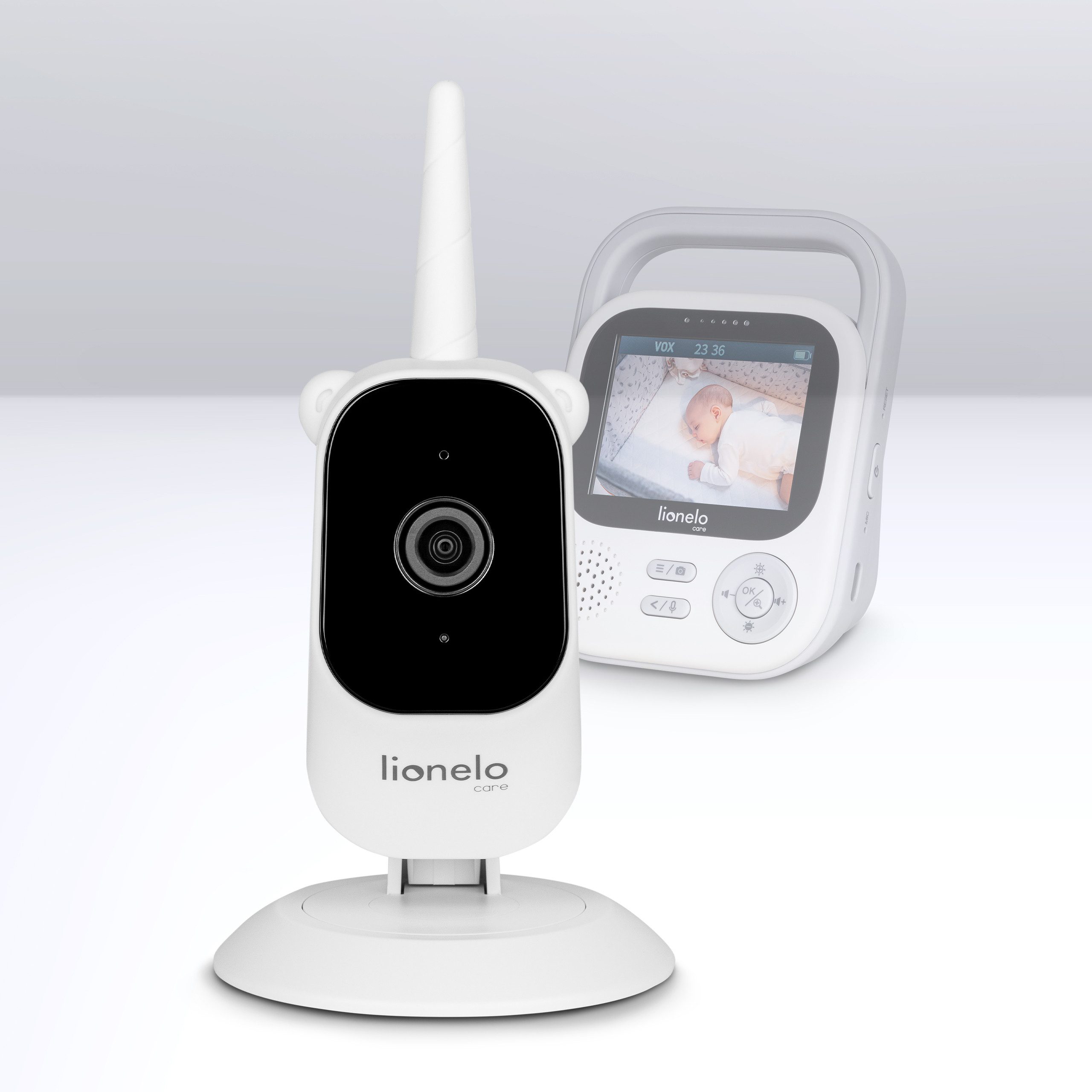 lionelo Video Baby Monitor BABYLINE 3.2, Set, Range 350m / FULL HD RESOLUTION / Night Mode / Alarm