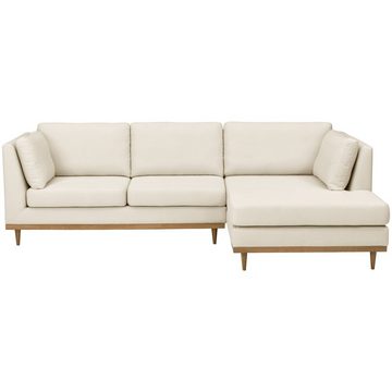 Max Winzer® Ecksofa Sofa Larsen Ecksofa rechts mit Sofa 2-Sitzer links Flachgewebe creme, 1 Stück, im skandinavischen Design