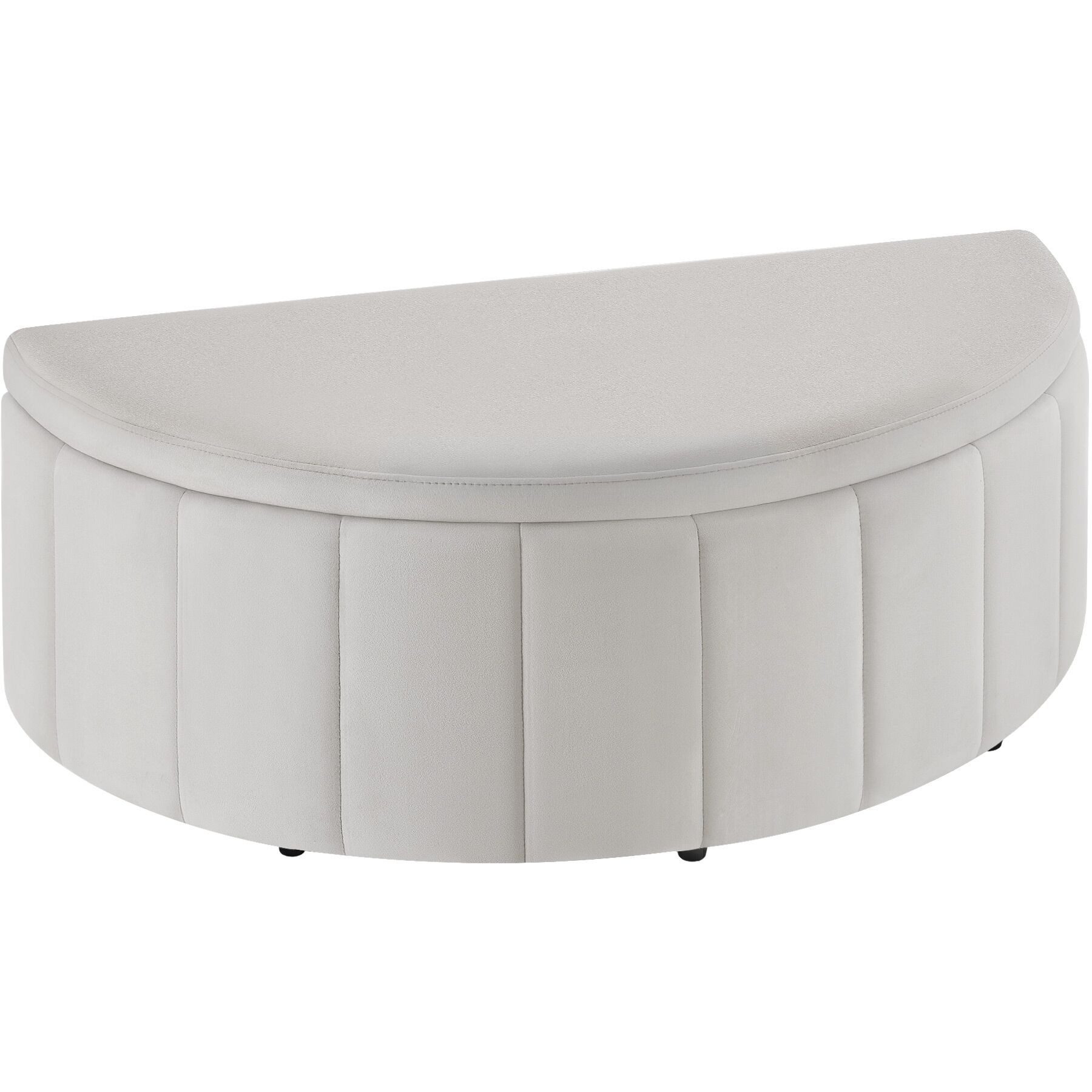 tectake Bank Polsterbank mit Stauraum Belastbarkeit 150 kg, 108 x 48 x 38,5 cm (Polsterbank Moon, in Samtoptik Taupe), Polsterdeckel mit Gasdruckfedersystem, mit Samt oder Bouclé