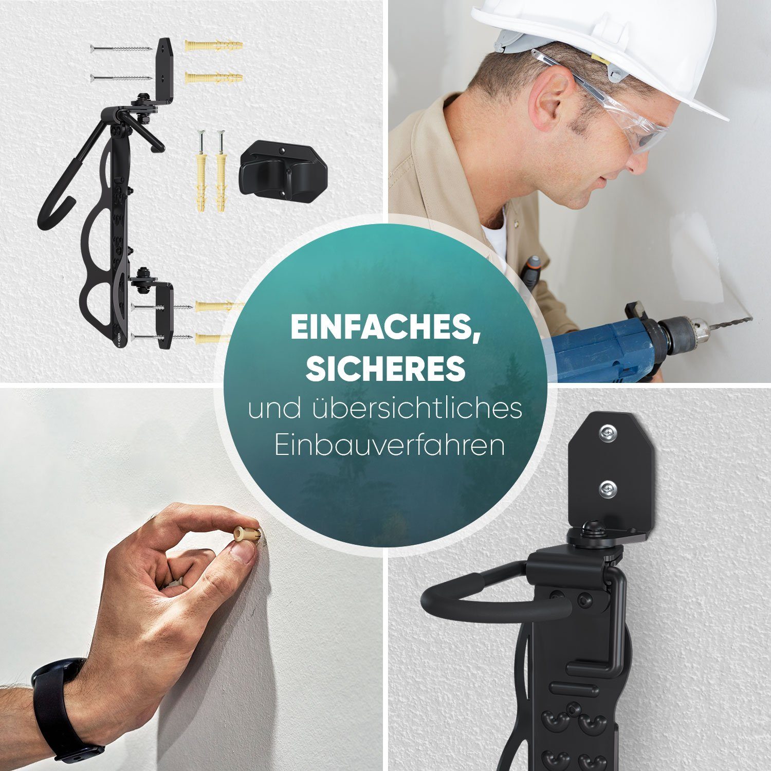 Optio Cycle Bicycle Holder Vertical Bicycle Mount Wall Mount, Bicycle Wall Mount Garage, Basement (1-piece)