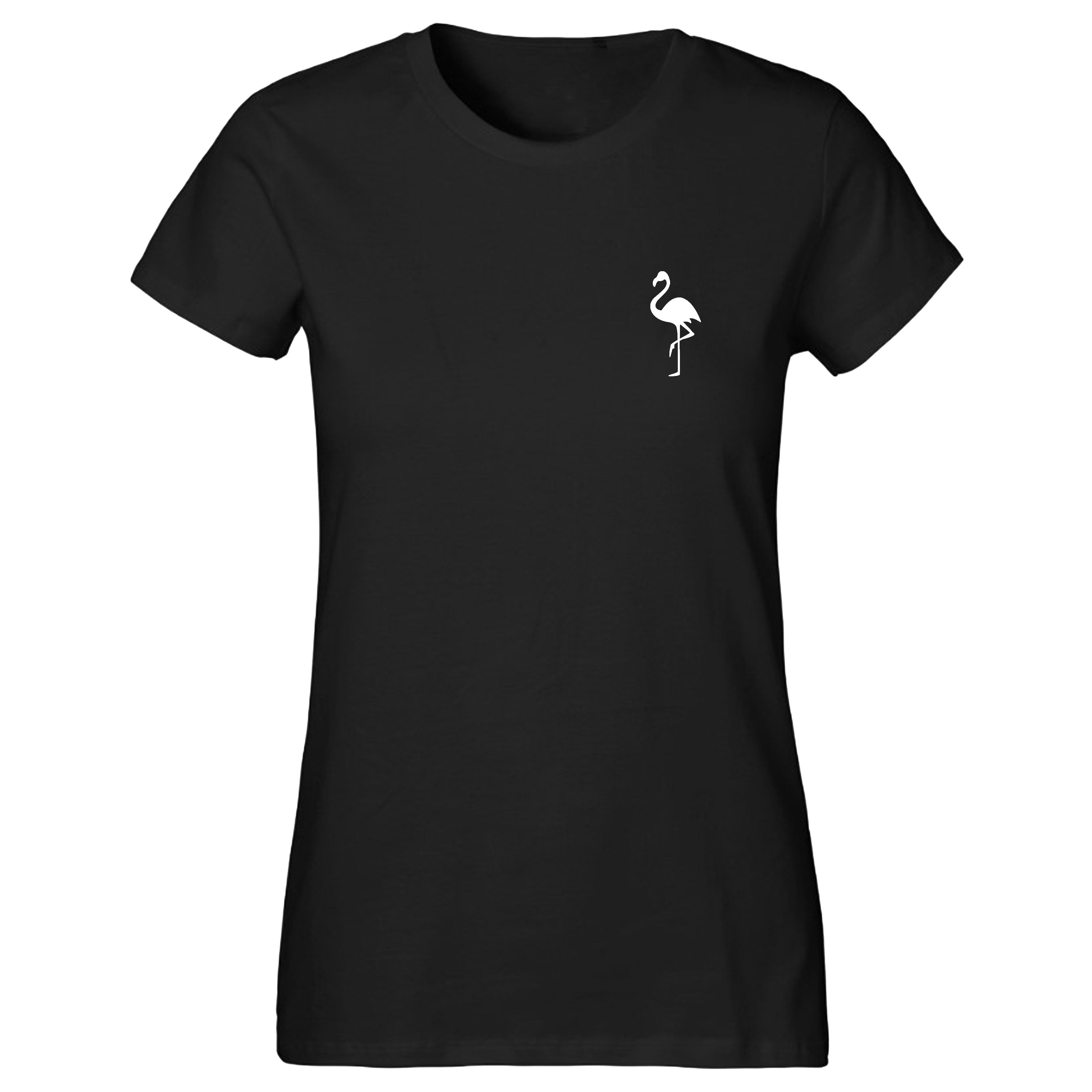 Banco T-Shirt Damen Sommer Flamingo Unifarben Rundhalsausschnitt Rundhalsausschnitte in Unifarben