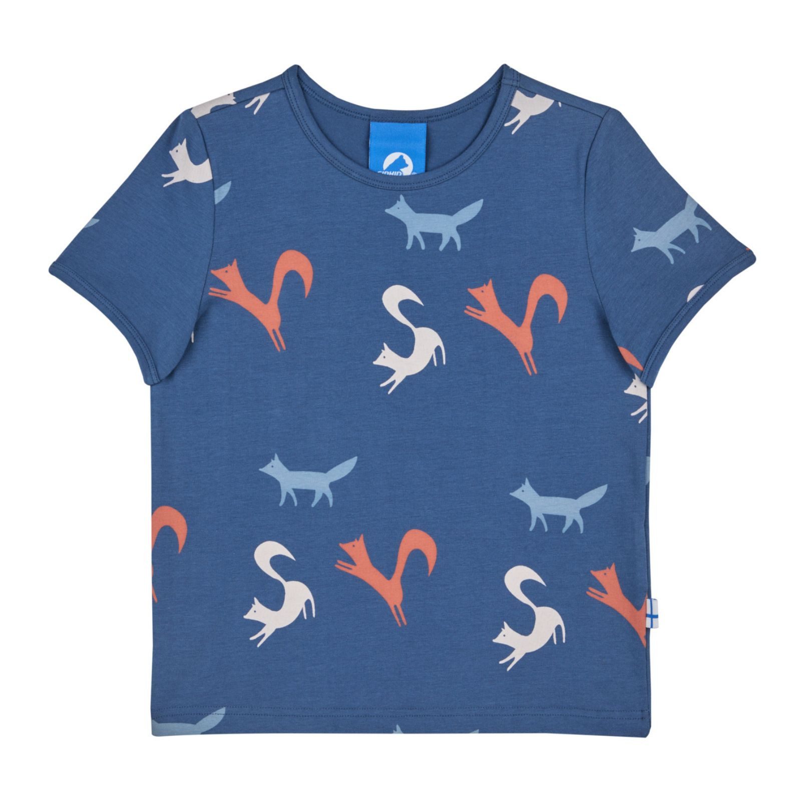 Finkid T-Shirt Finkid Ilta T-Shirt Denim Tierprint 110/120