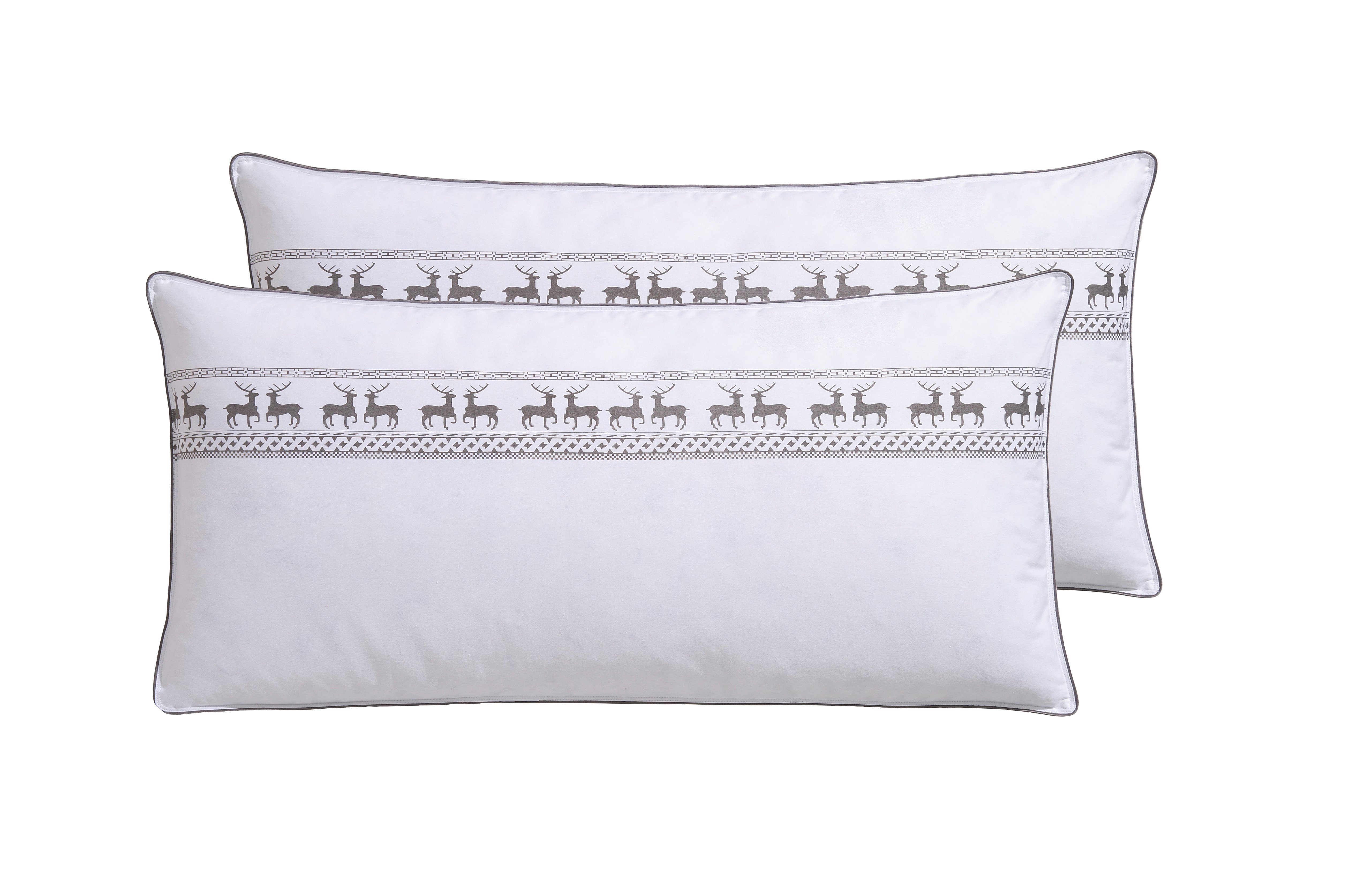 OTTO home Federkopfkissen Sorsele Kopfkissen 40x80cm oder 80x80 cm, 2-tlg, Füllung: 90% Federn & 10% Daunen, Bezug: Baumwolle, Seitenschläfer, Bauchschläfer, Rückenschläfer, Kissen im Spar-Set, Made in Germany