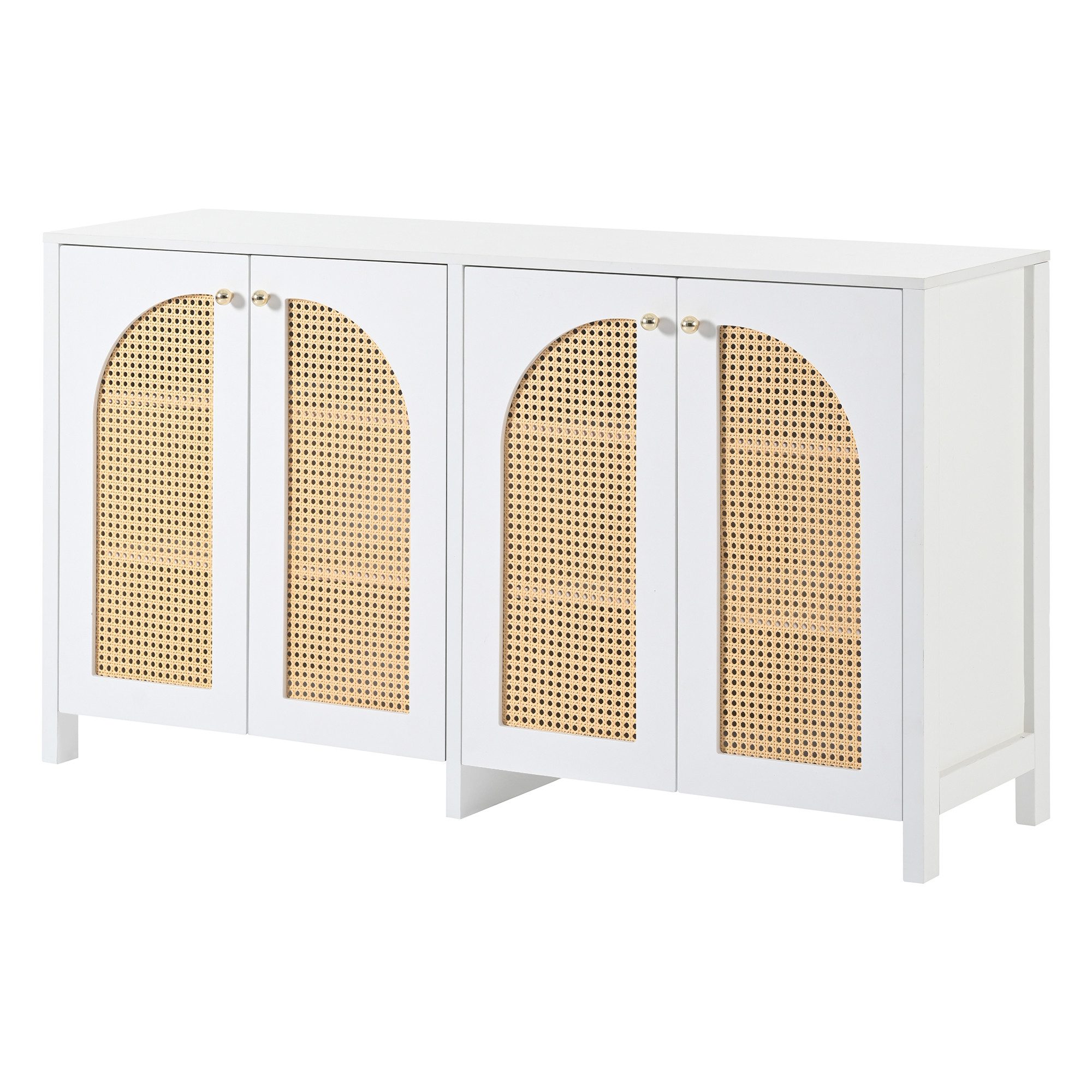 Thanaddo Sideboard Sideboard mit 4 Rattantüren,Vielseitiger Buffetschrank, günstig online kaufen