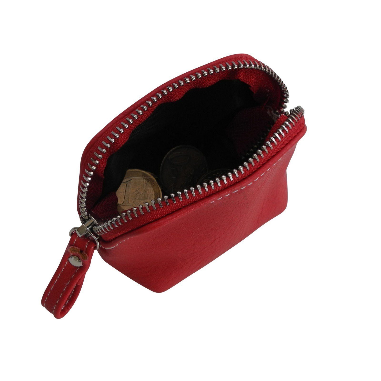 Dargelis Geldbörse Dargelis Geldbeutel Auswahl mini Geldbörse Münzbörse Unisex Leder - Rot