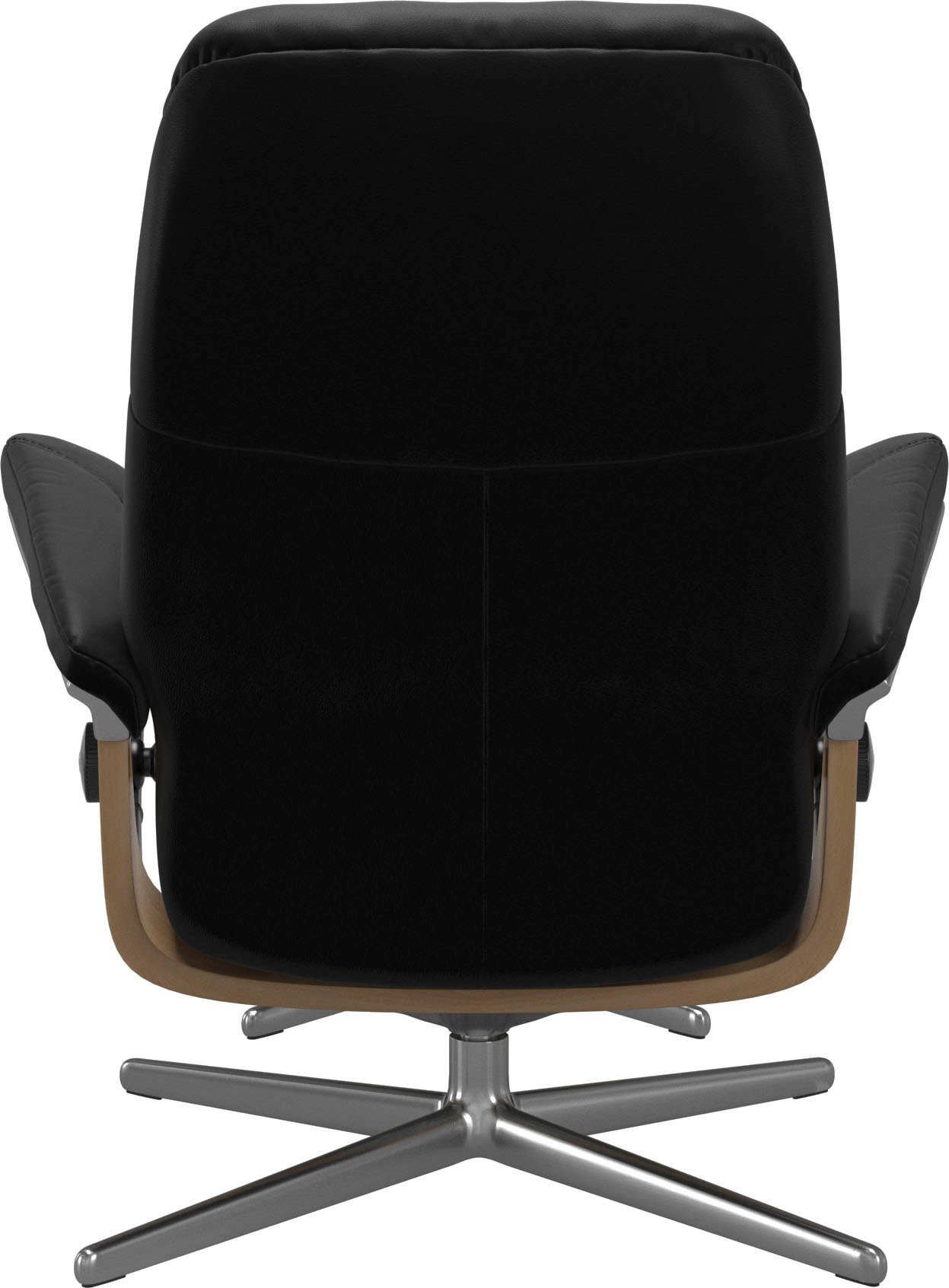 Stressless® Relaxsessel Consul (Set, Relaxsessel mit Hocker), mit Hocker, mit Cross Base, Größe S, M & L, Holzakzent Eiche