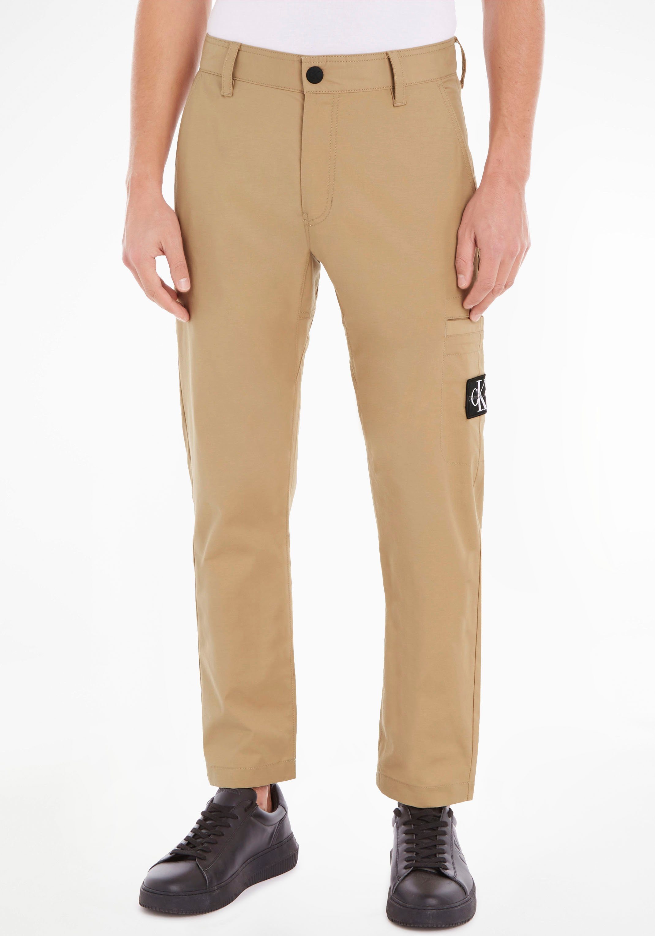 Calvin Klein Jeans Chinohose RIPSTOP TAPER CHINO Travertine