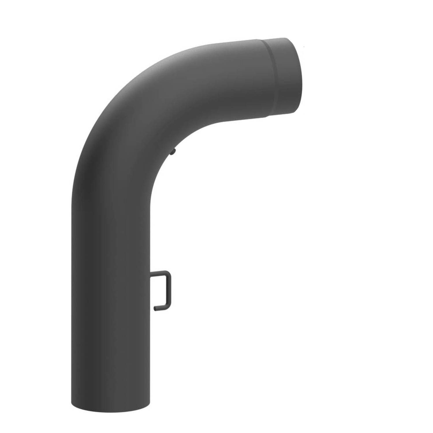 Raik Ofenrohr Raik Winkelbogen 150/90° glatt 700/450, mit DKL grau für Ofenrohr, Bogen