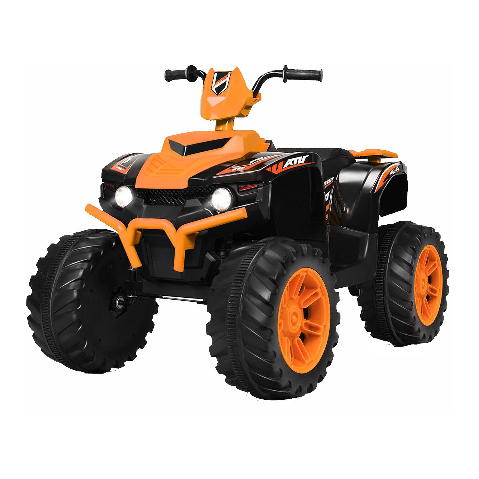KOMFOTTEU Elektro-Kinderquad Quad Motorrad, mit LED Musik Hupe USB Bluetooth Radio