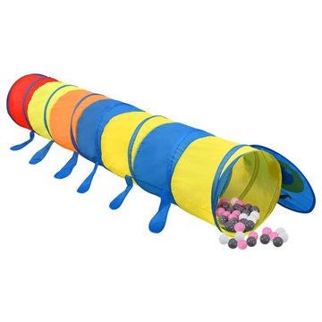 vidaXL Spielzelt Spieltunnel mit 250 Bällen Mehrfarbig 245 cm Polyester