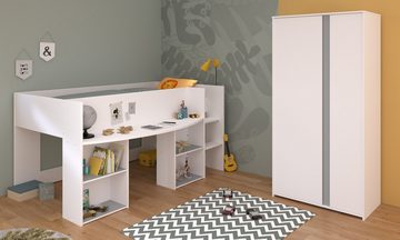 Parisot Jugendzimmer-Set Pirouette 14, mit Hochbett und Kleiderschrank