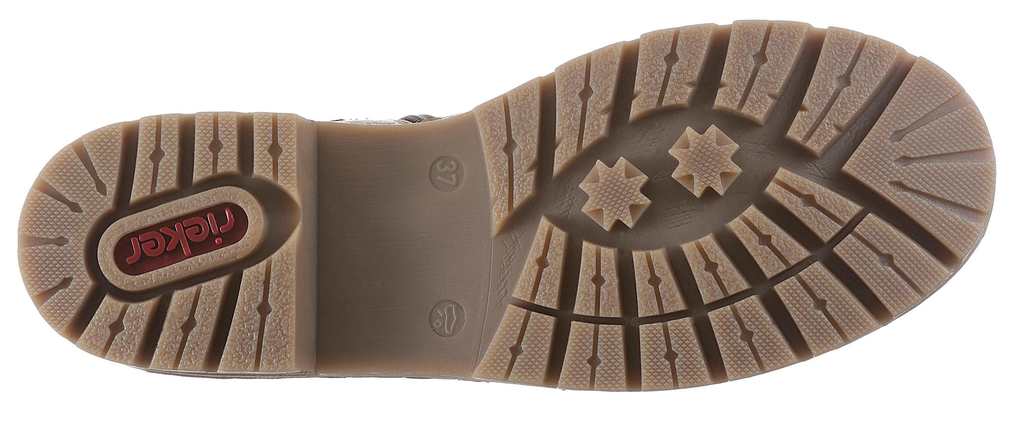 Rieker Winterboots Winterstiefelette, Blockabsatz, in trendiger Used-Optik
