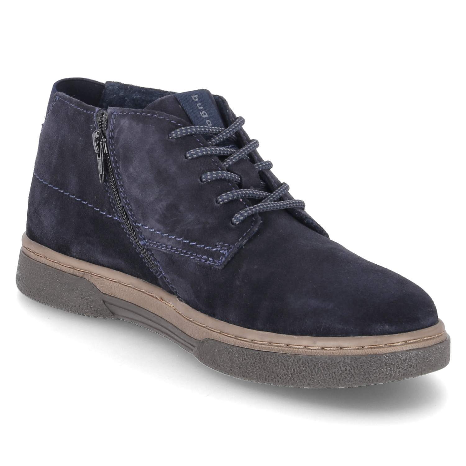 bugatti Bugatti 321A5Z341400-4100 Herren Rauleder blau Schnürstiefel