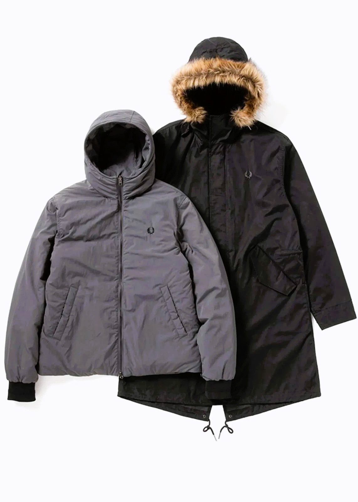 Fred Perry Parka Fred Perry Zip -In Liner Parka Damen, 2in1 Parka Jacken. in Unifarbe, 2in1 Parka