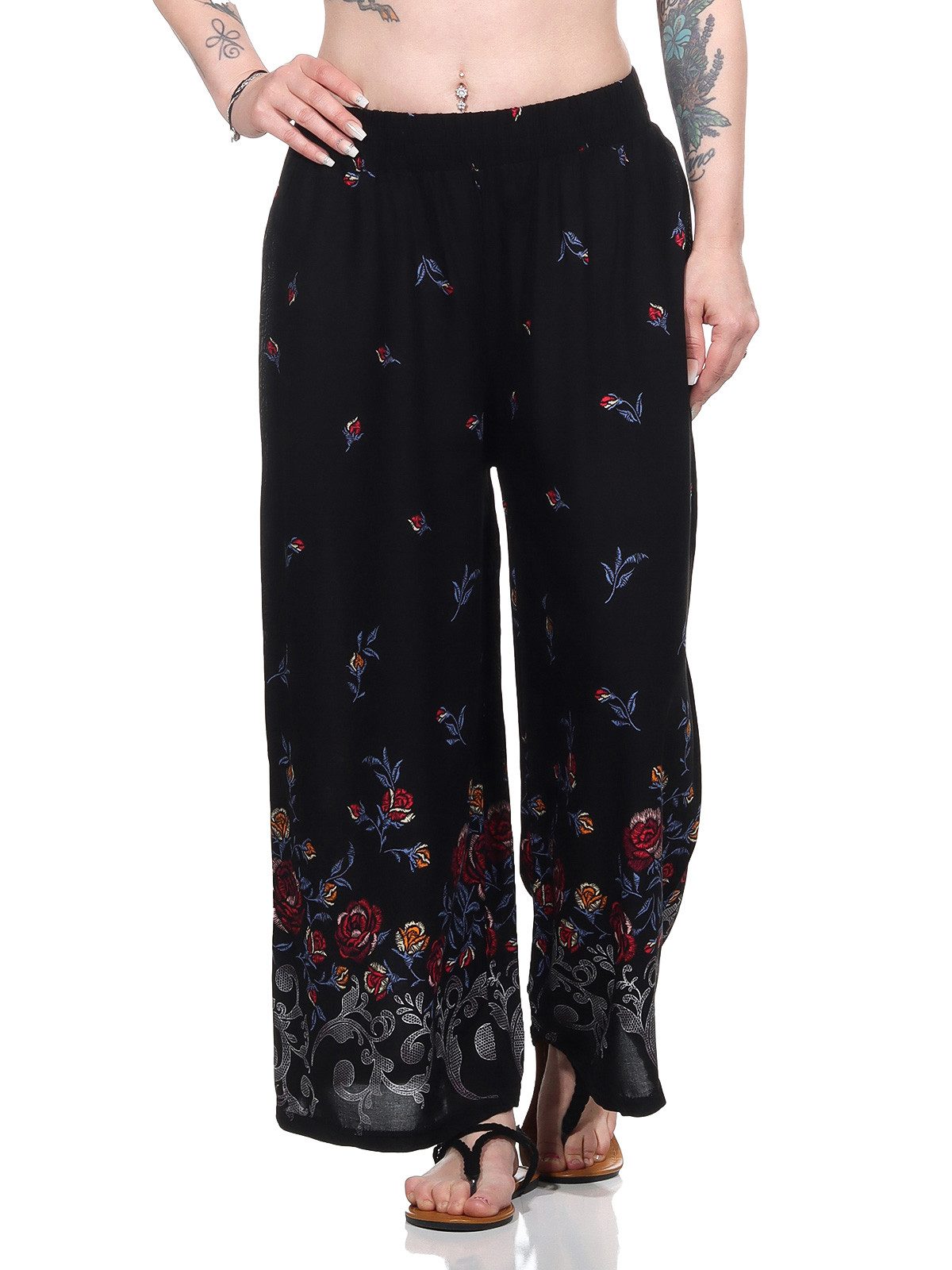 Aurela Damenmode Culotte Sommerhose leichte Marlene Hose für Damen luftige günstig online kaufen
