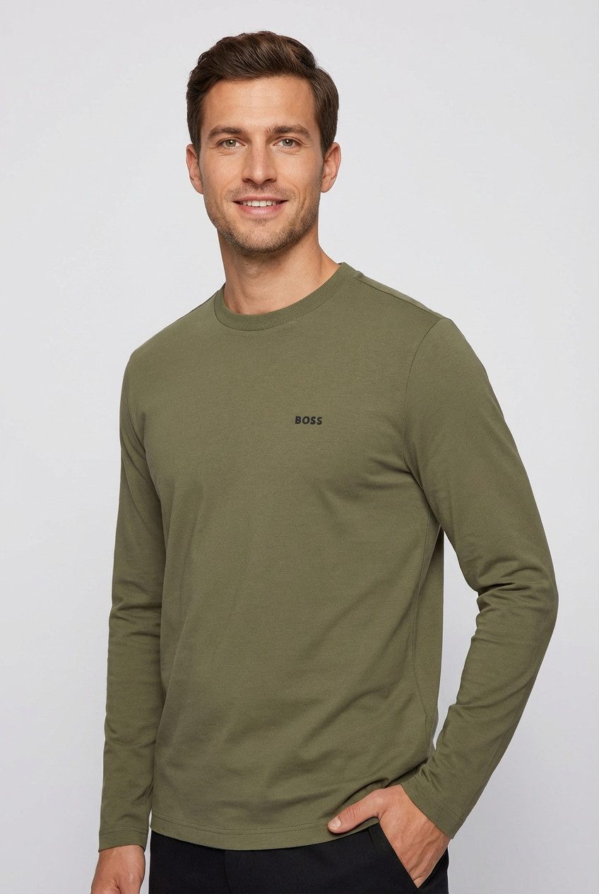 BOSS GREEN Langarmshirt Tee Long mit Rundhalsausschnitt günstig online kaufen