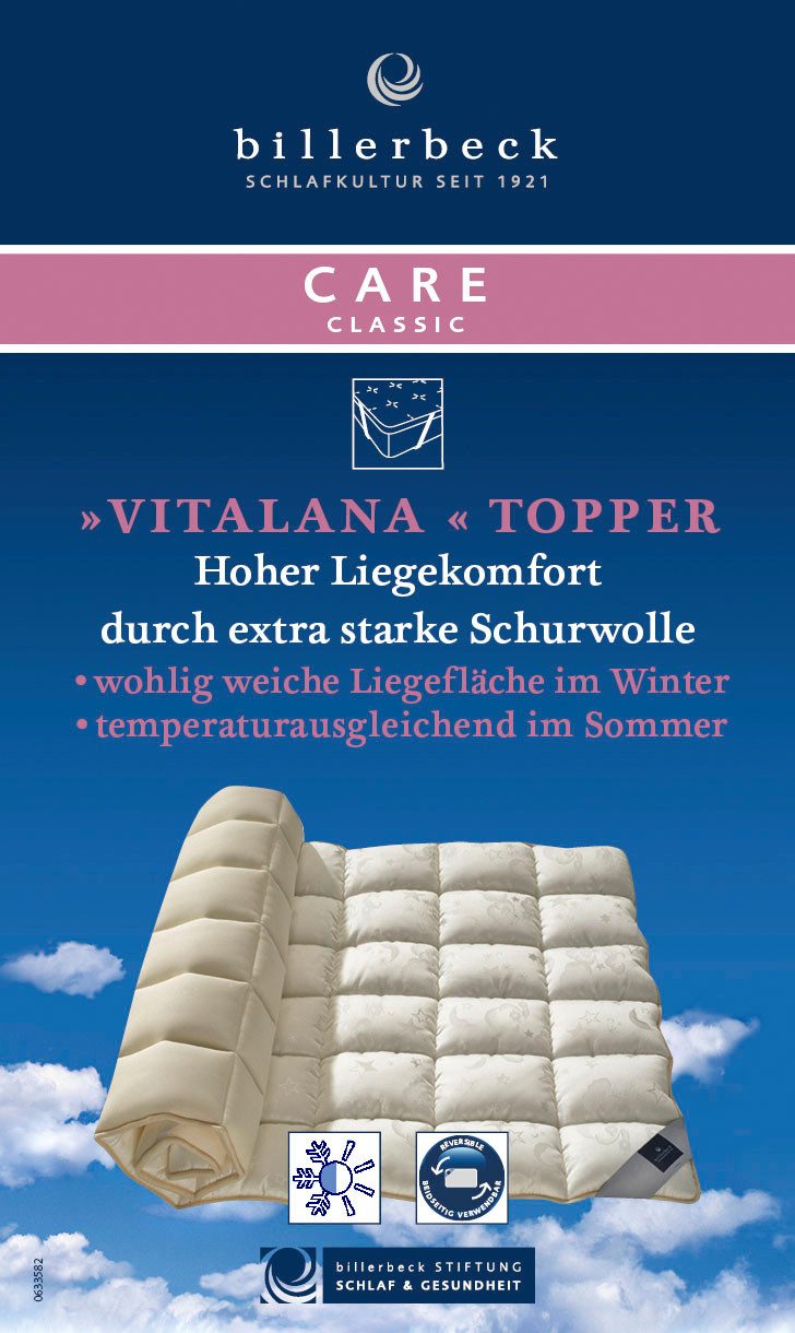 Matratzenauflage 744 Vitalana billerbeck, Die Matratzenauflage mit extra starker Schurwolle& hohen Schlafkomfort – Bild 4 von 5