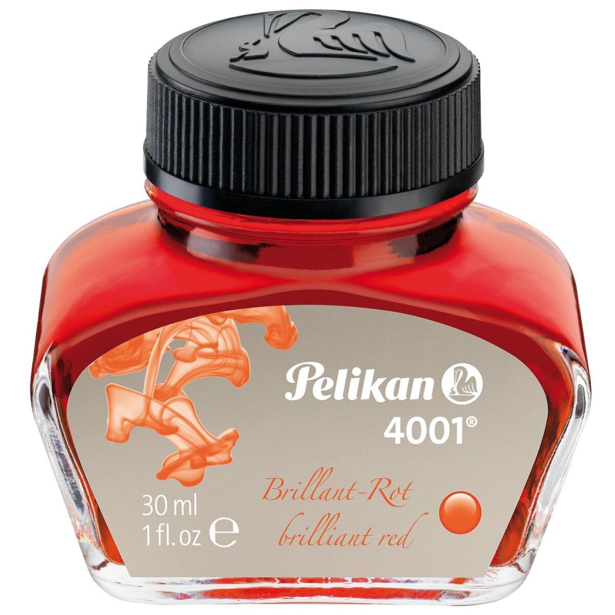 Pelikan Füllhalter Tinte 4001 30ml Glas brilliantrot