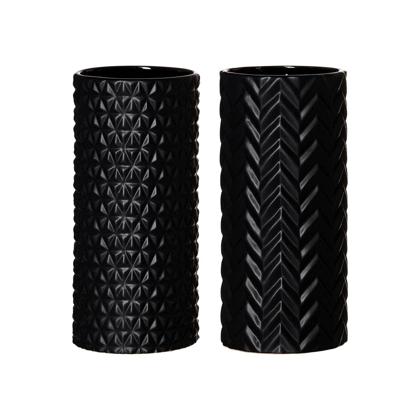 Ritzenhoff & Breker Dekovase Raute & Zick Zack Vasen 25 cm 2er Set (2x Vase günstig online kaufen