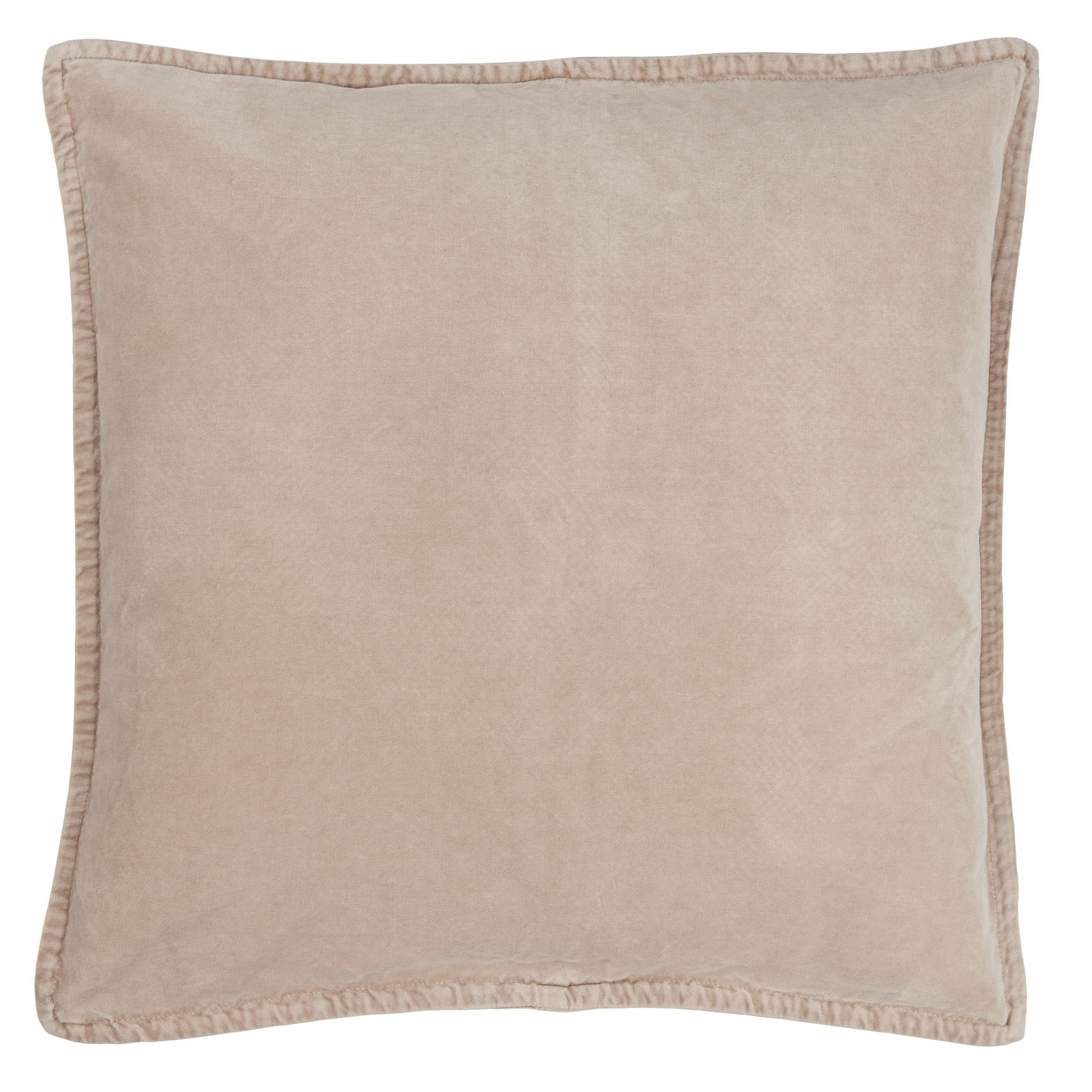 Ib Laursen Подушкиhülle Laursen - Подушкиbezug Hell- Natur- Grau 52x52cm Samt Velour 6230-44