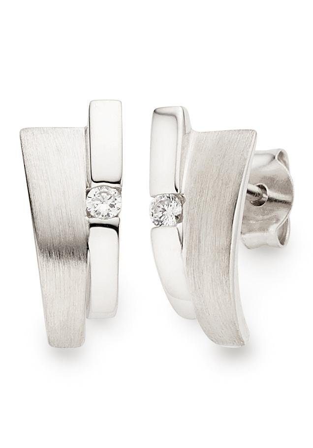 Paar Ohrstecker Schmuck Geschenk Silber 925 Ohrschmuck Ohrringe Glitzerstein